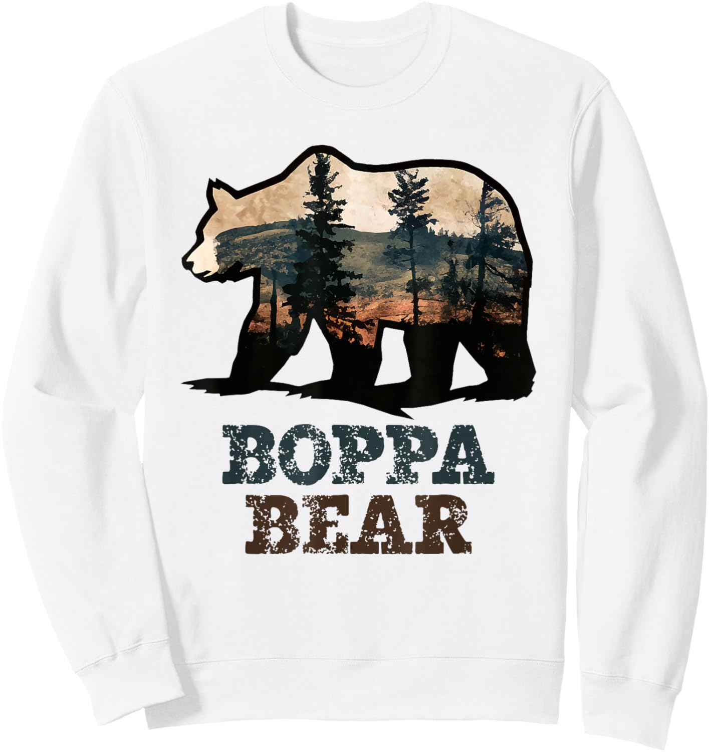 Boppa Bear Vintage Retro Funny Sweatshirt - Sweatshirt | White