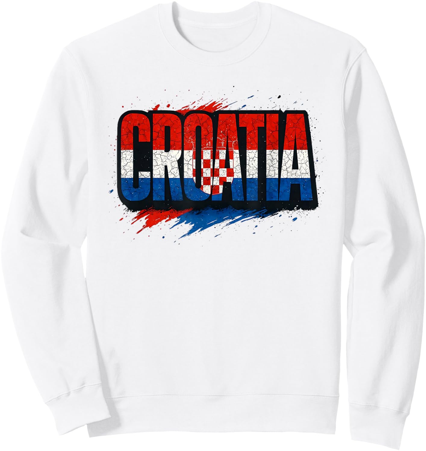 Croatia , Croatian map, Croatia Shirts Sweatshirt - Sweatshirt | White