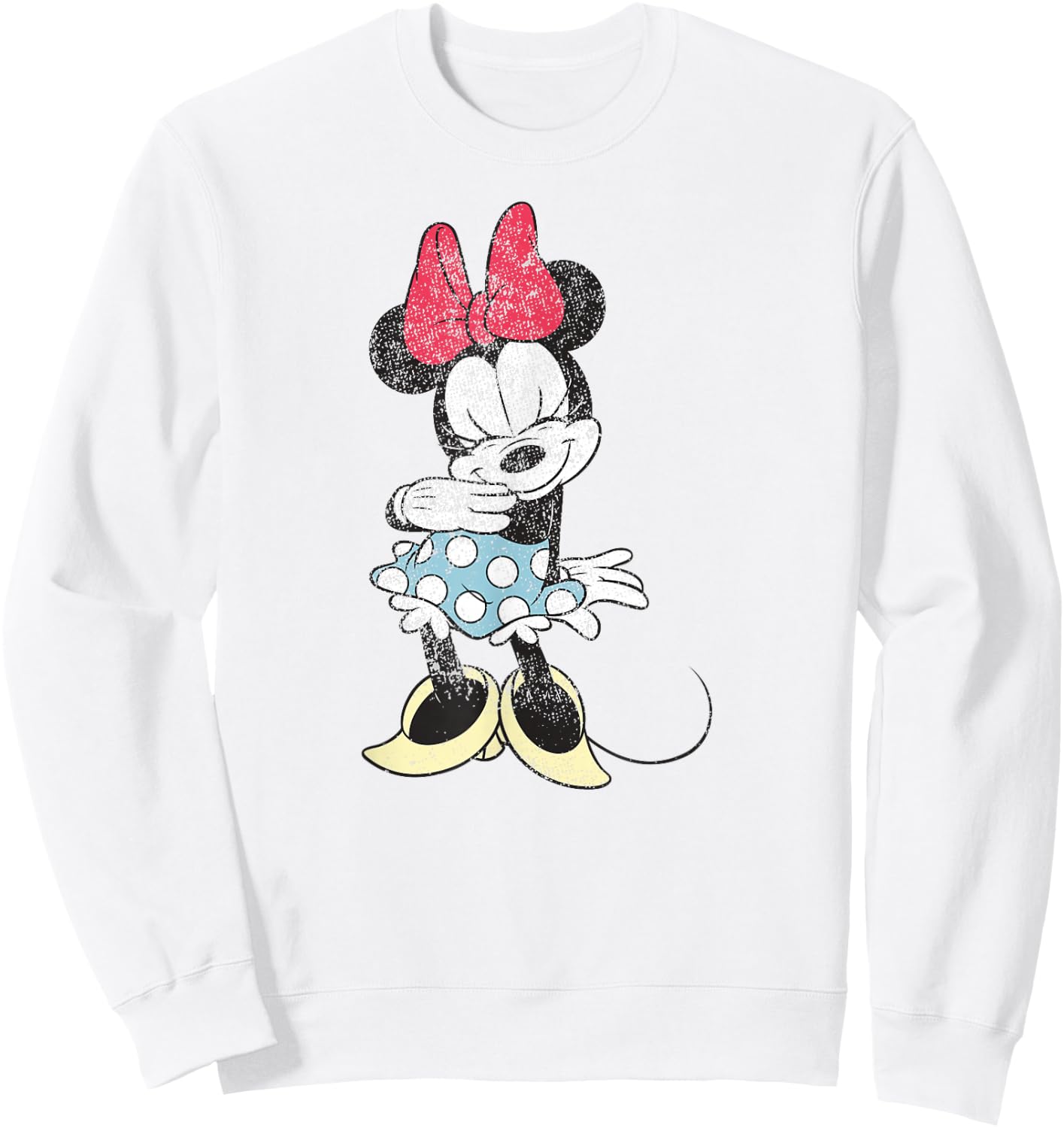 Minnie Mouse - Shy Character Pose Sweatshirt - Sweatshirt | White