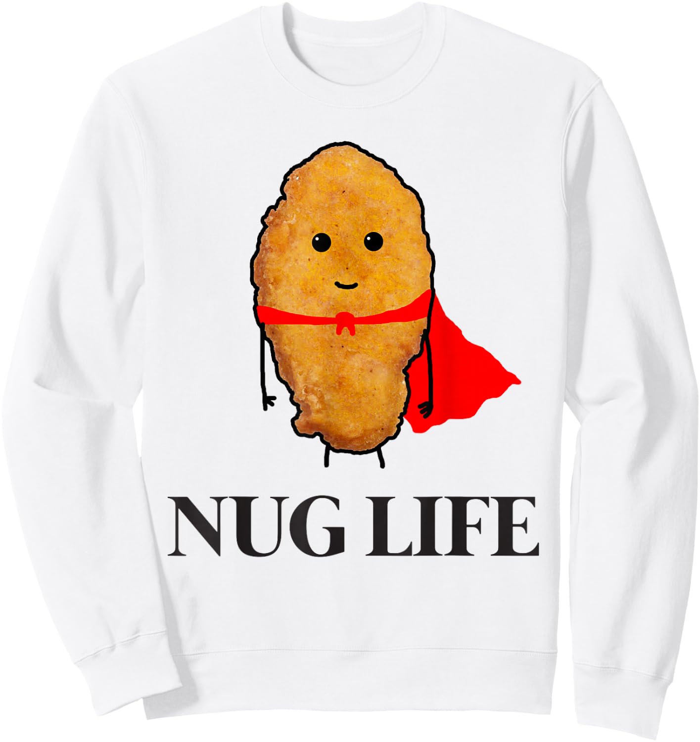 Chicken Nugget Shirt, Nug Life Women Kid's Sweatshirt - Sweatshirt | White