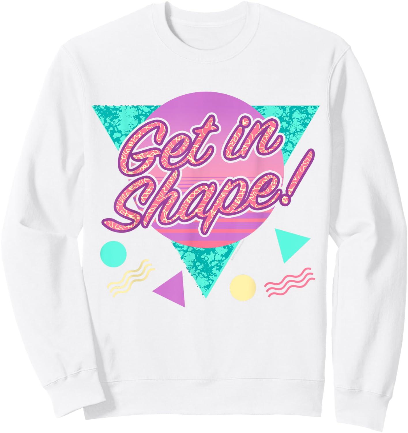 Get in Shape Retro 80s Workout Clothes Costume Sweatshirt - Sweatshirt | White