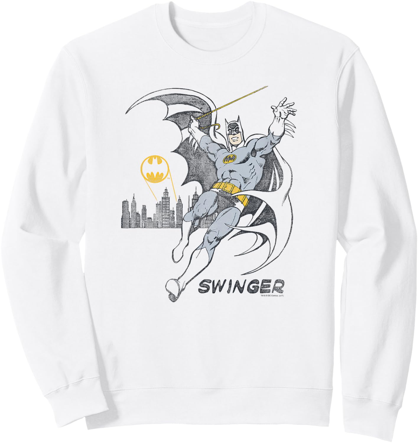 Batman Swinging T Shirt Sweatshirt - Sweatshirt | White