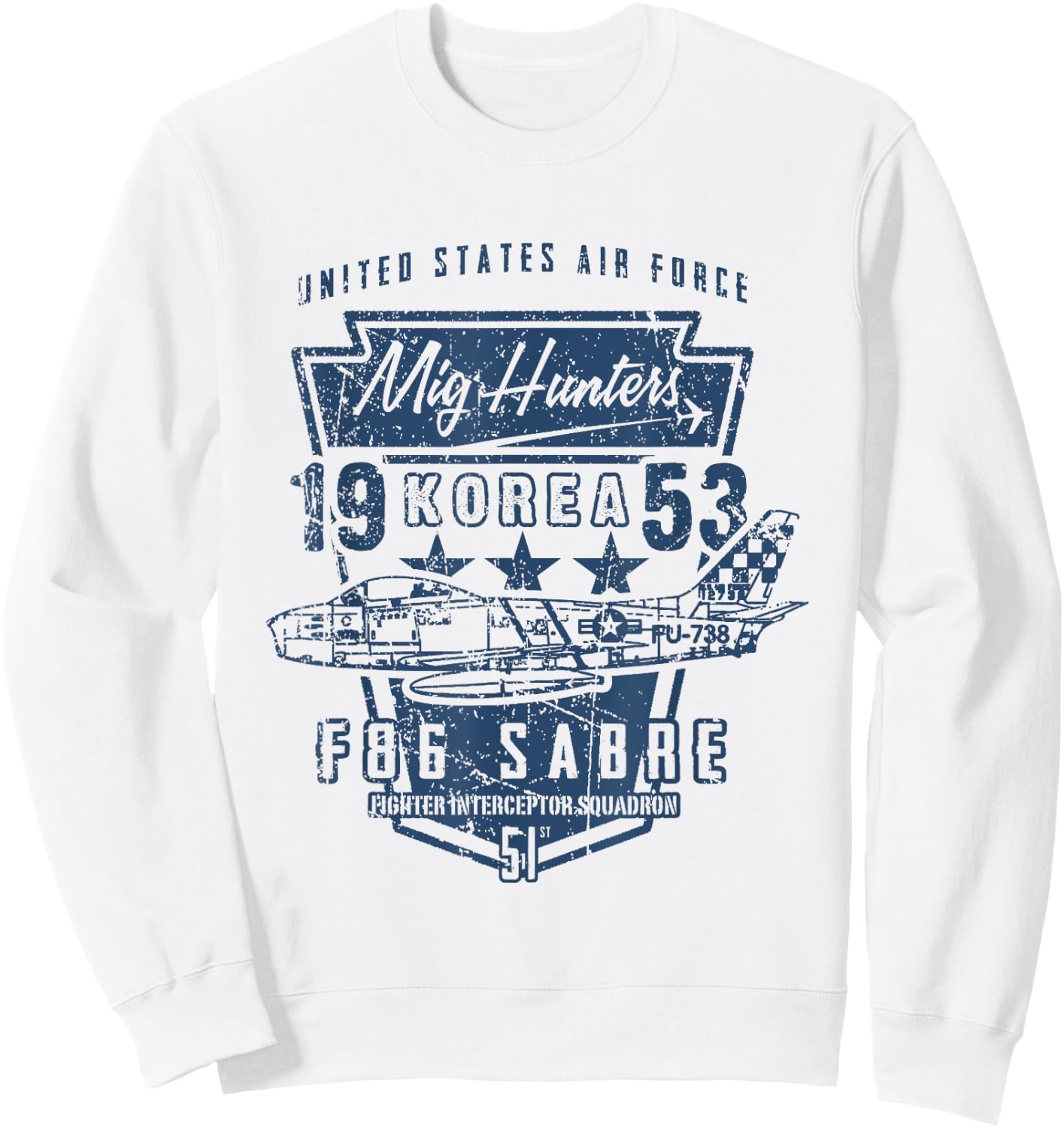 Warbird Korea F86 Sabre Jet T Shirt Sweatshirt - Sweatshirt | White