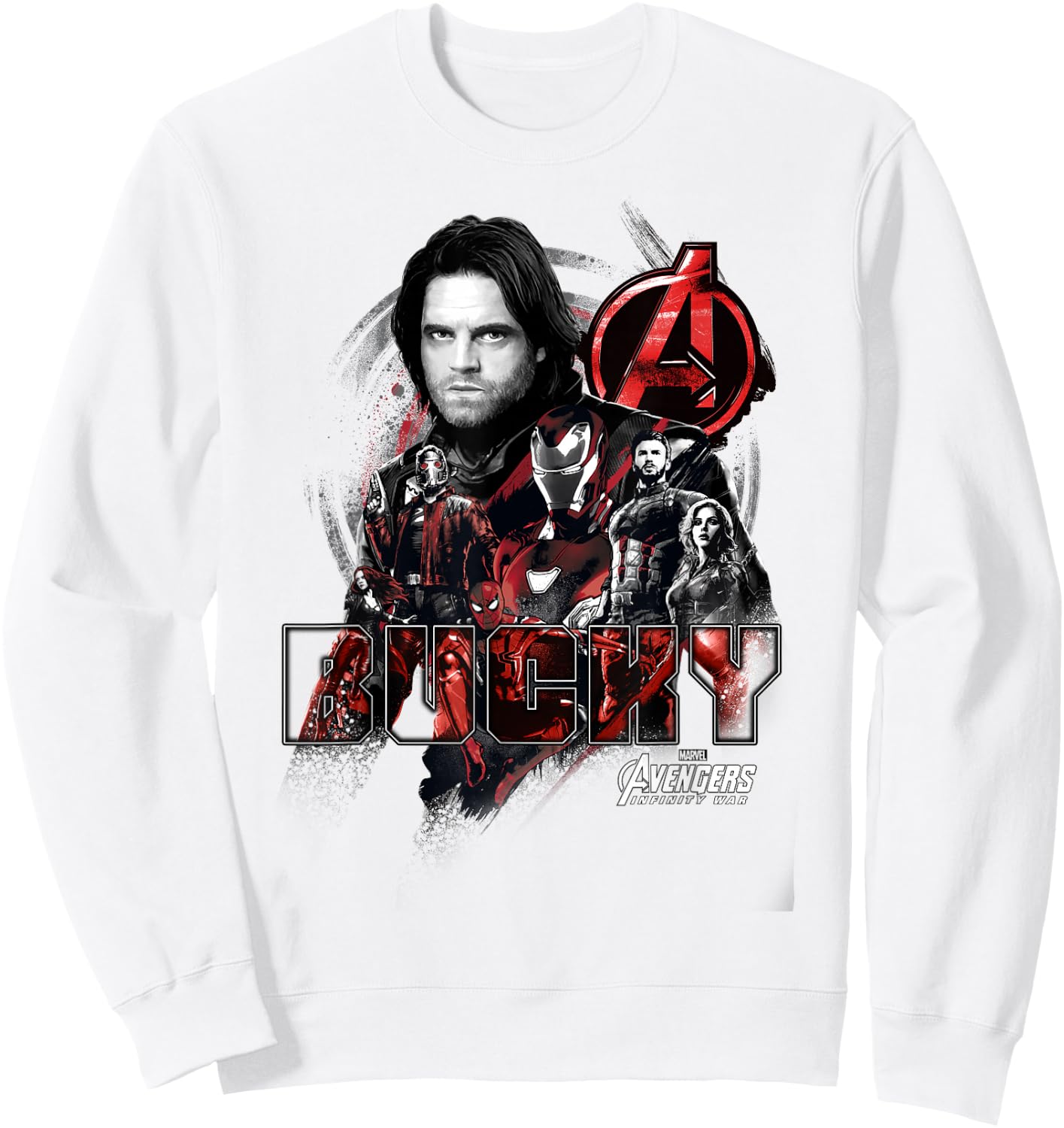 Marvel Avengers Infinity War Bucky Crew Graphic Sweatshirt - Sweatshirt | White