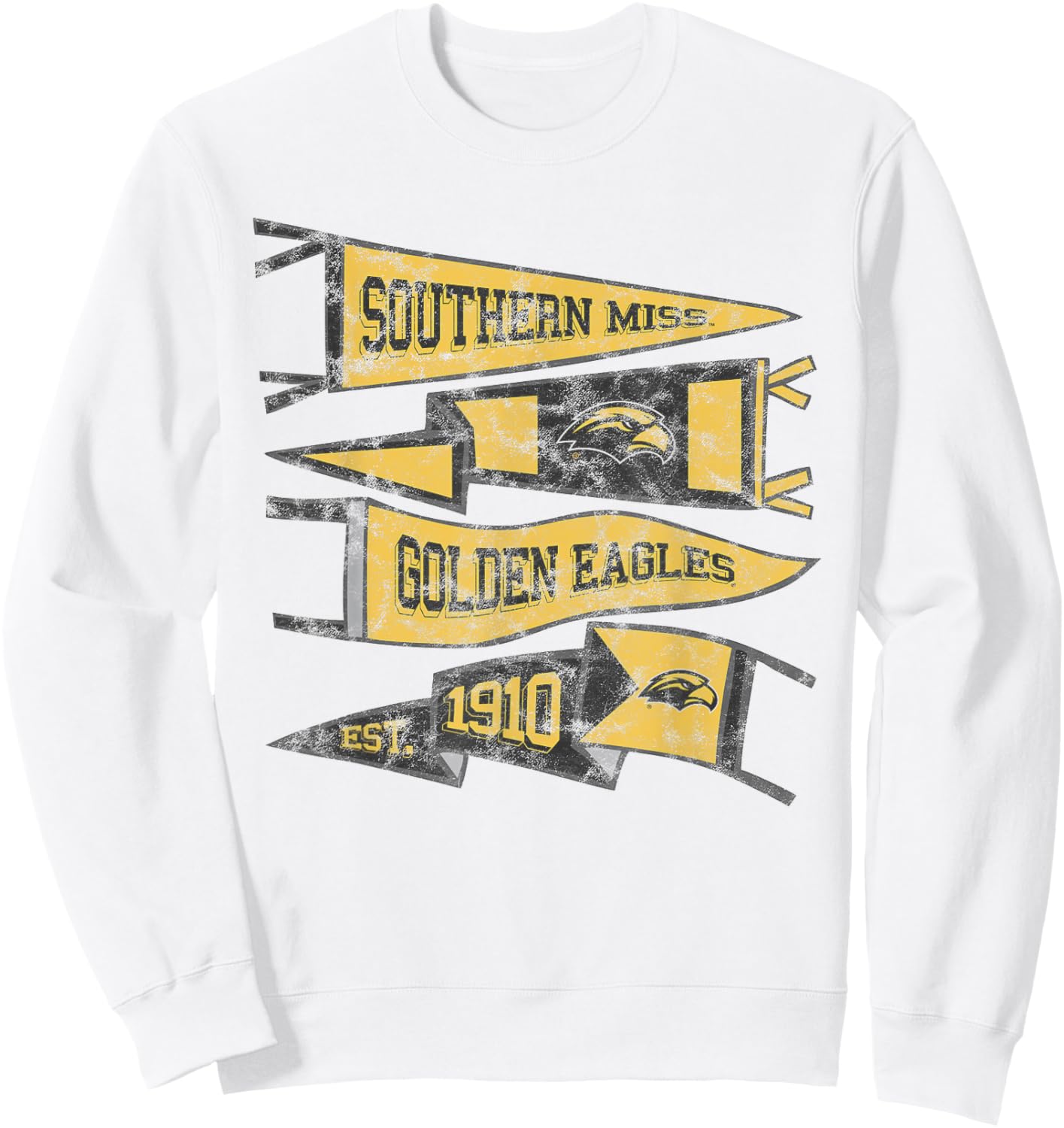 University of Southern Mississippi Golden Eagles Pennants Sweatshirt - Sweatshirt | White