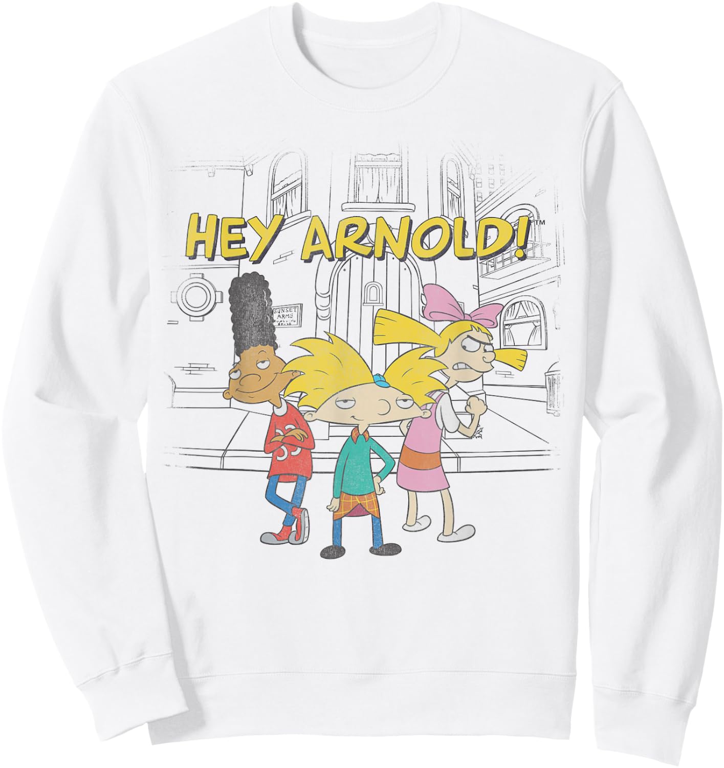 Nickelodeon Hey Arnold Mad Helga Sweatshirt - Sweatshirt | White