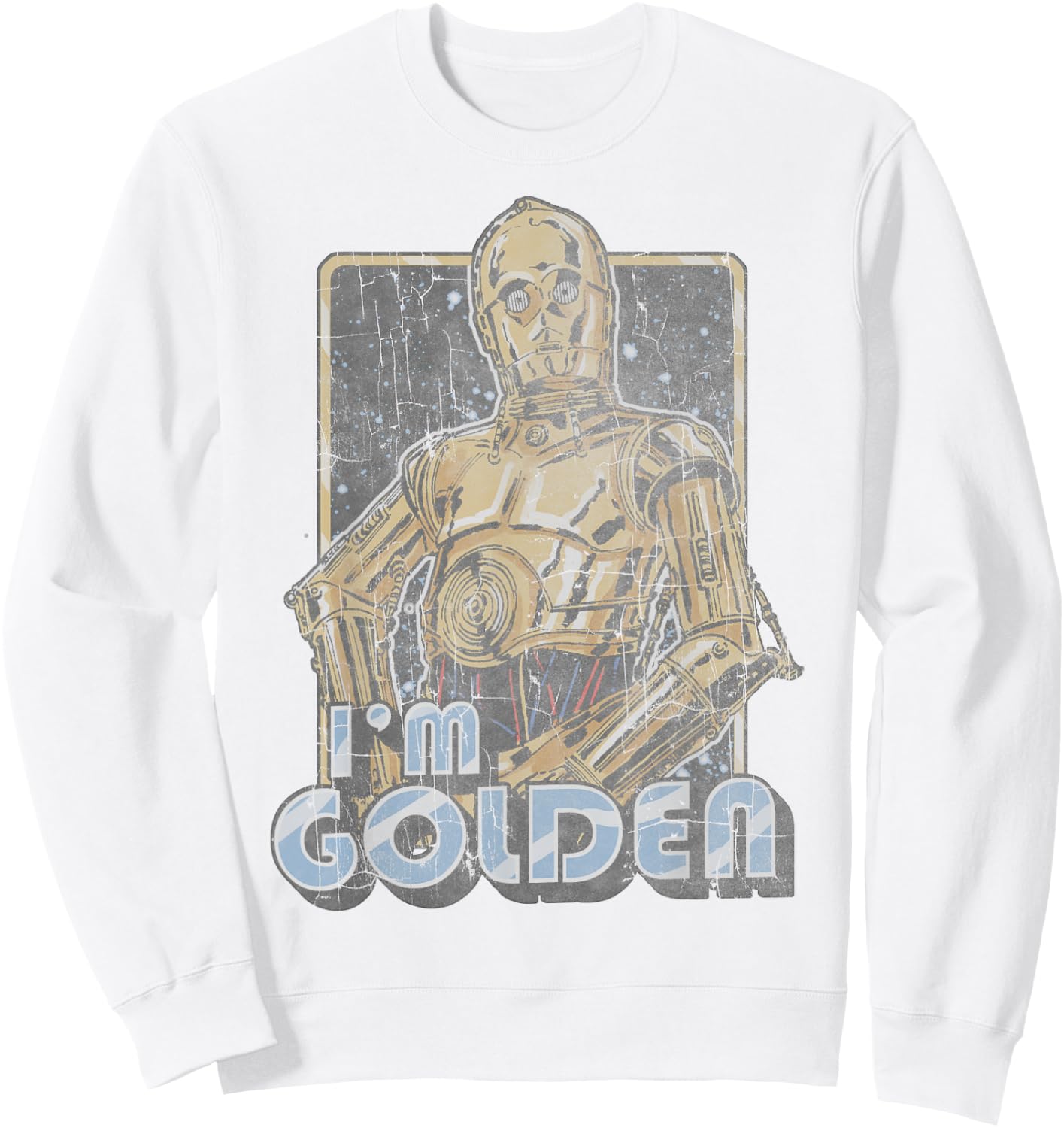 Star Wars C-3PO I'm Golden Pose Graphic Sweatshirt - Sweatshirt | White