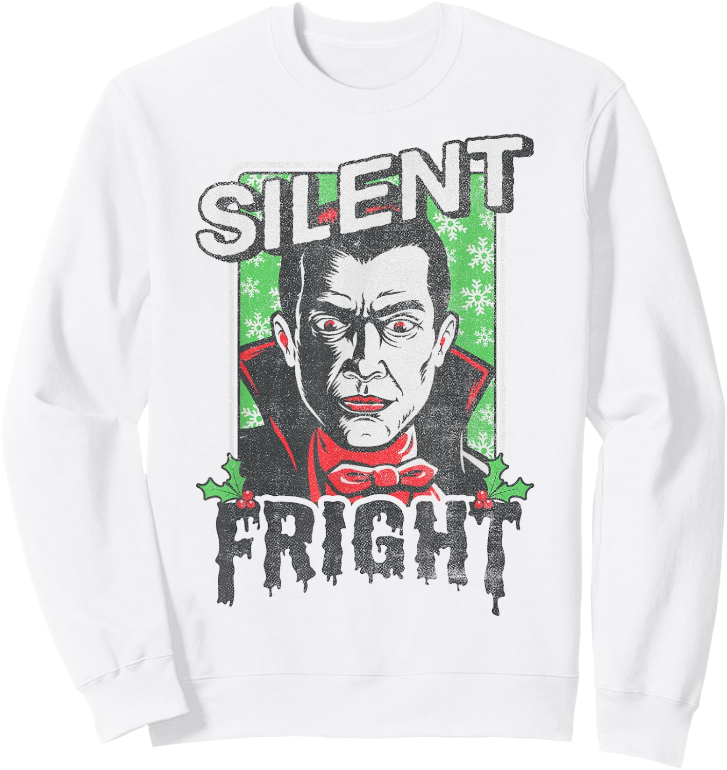 Universal Monsters Christmas Dracula Silent Fright Sweatshirt - Sweatshirt | White