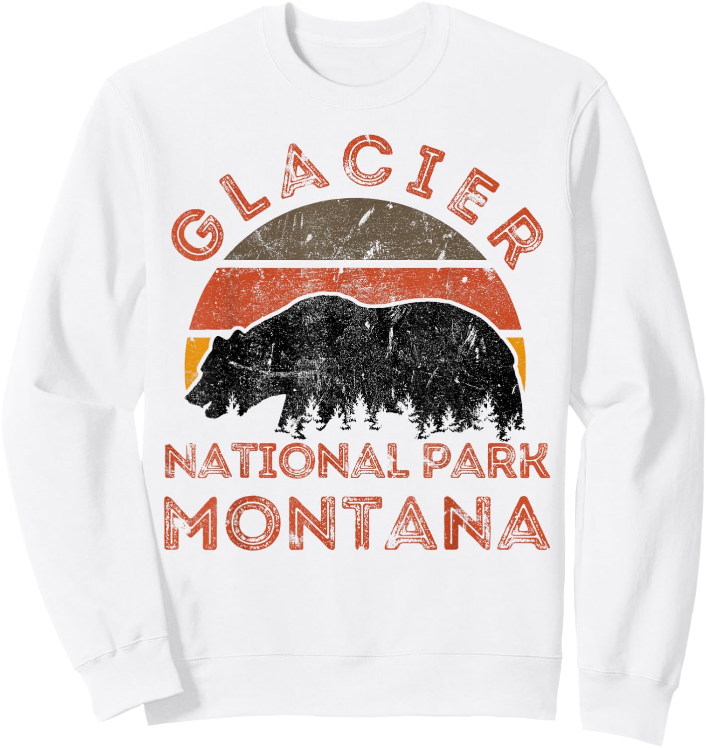 Glacier National Park Sweatshirt - Sweatshirt | White