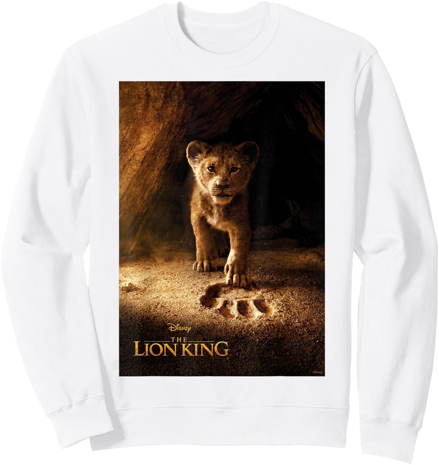 Disney The Lion King Simba Paw Live Action Movie Poster C3 Sweatshirt - Sweatshirt | White