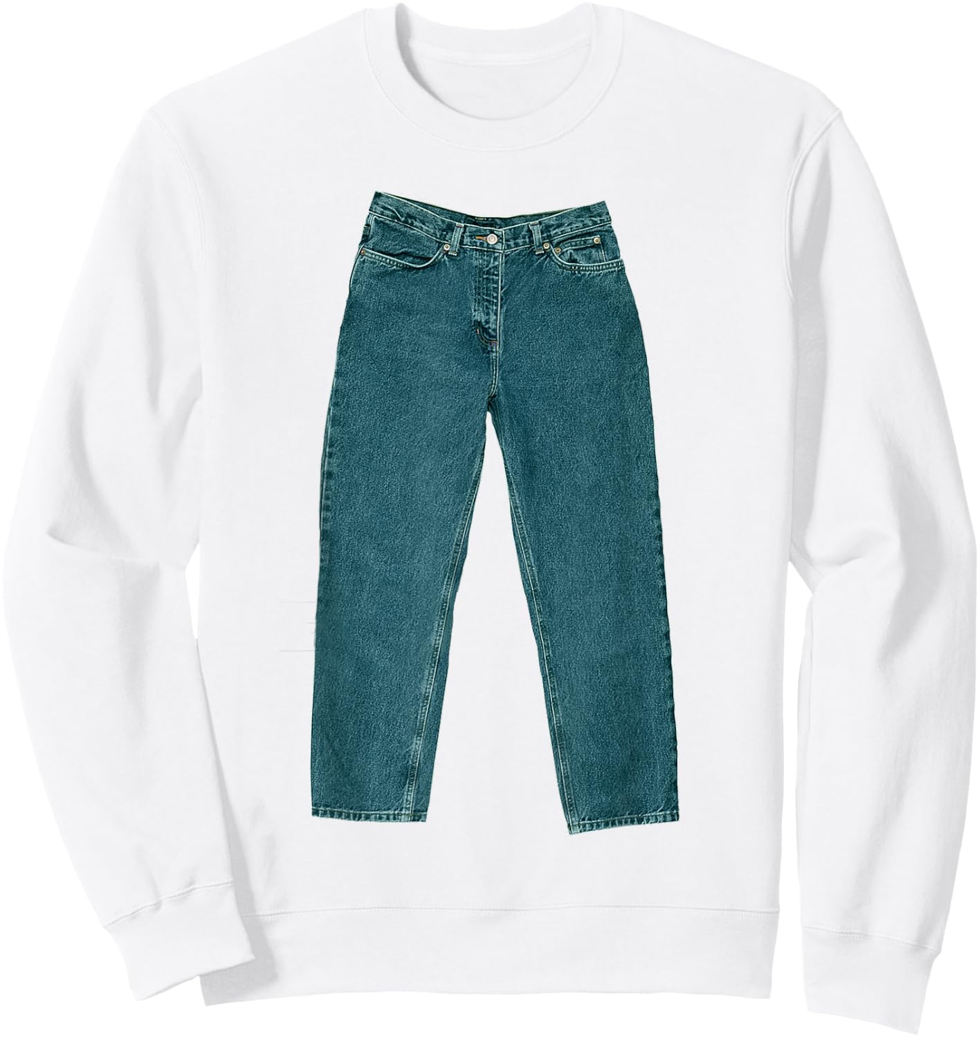 Pants on a Shirt - Funny, Ironic Sweatshirt - Sweatshirt | White