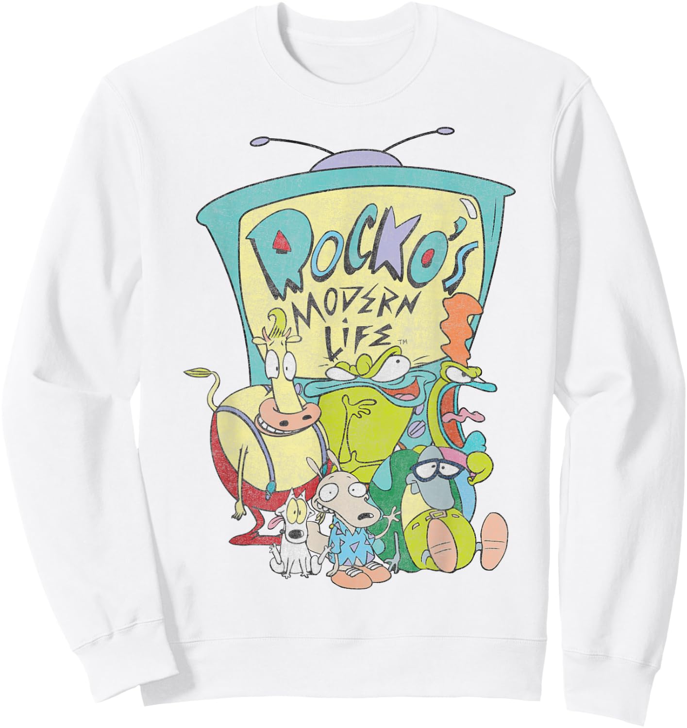 Nickelodeon Rocko's Modern Life TV Cast Sweatshirt - Sweatshirt | White
