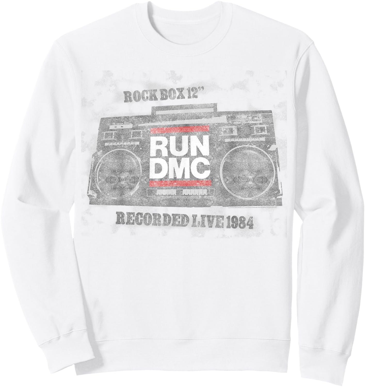 Run DMC Official Recorded Live 1984 Sweatshirt - Sweatshirt | White