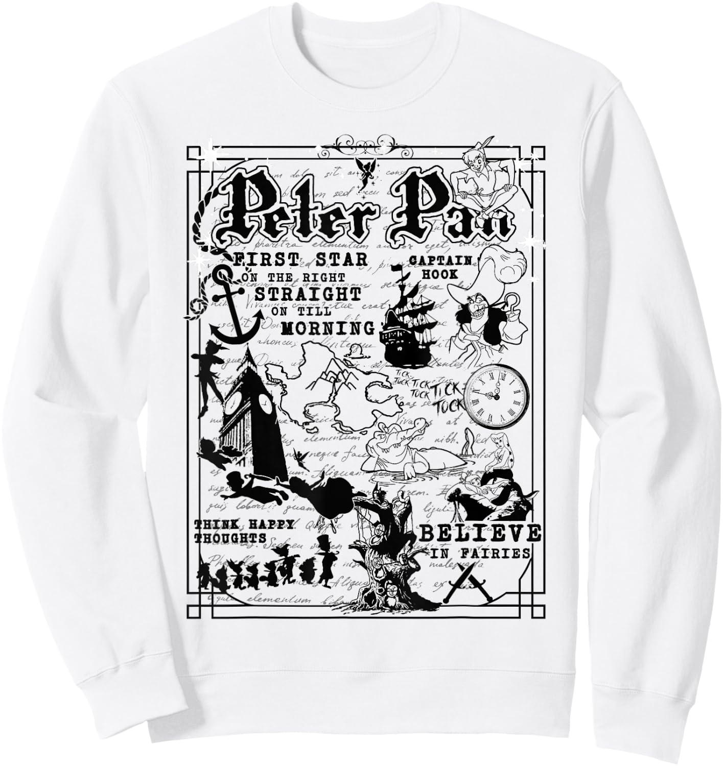 Disney Peter Pan A Traveler's Guide to Never Land Sweatshirt - Sweatshirt | White