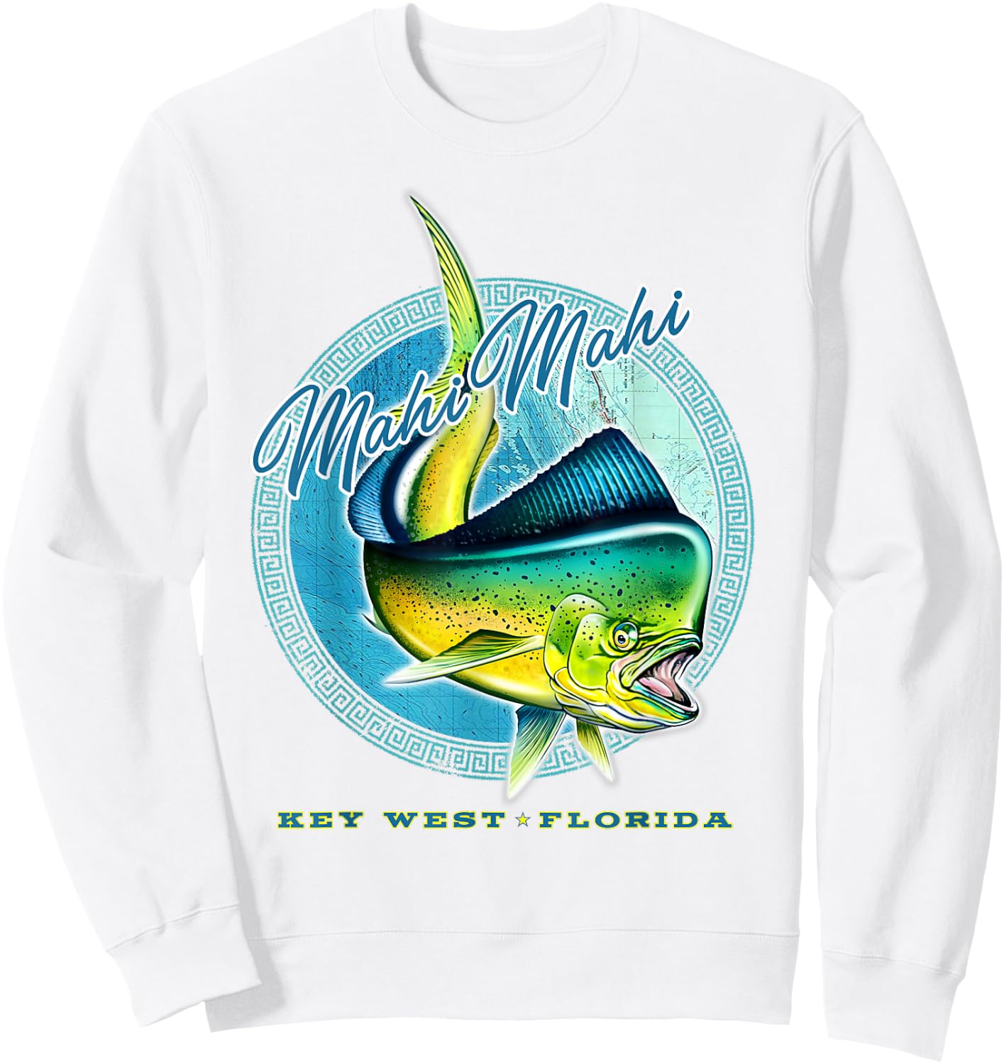 Mahi Mahi Key West Florida T shirt Sweatshirt - Sweatshirt | White