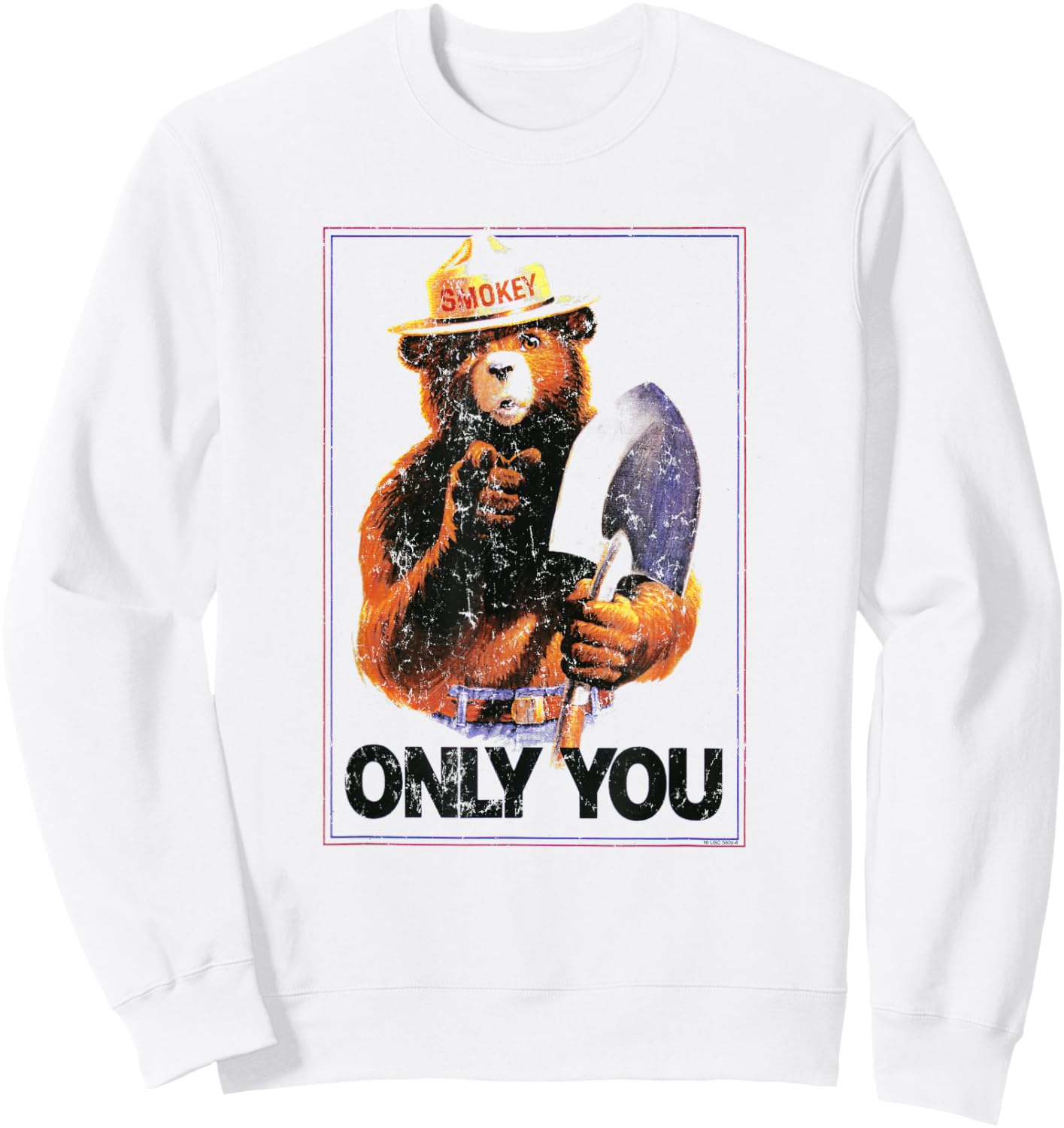 Ripple Junction x Smokey Bear Only You - Vintage Poster Sweatshirt - Sweatshirt | White