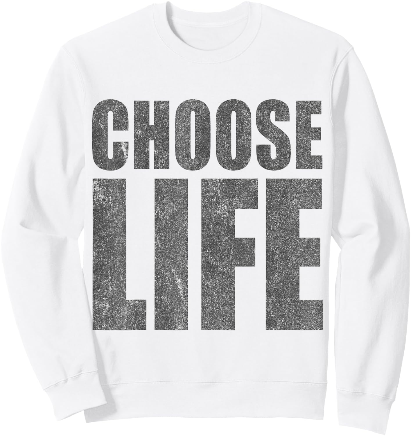 Choose Life Pro-Life Retro 80s Sweatshirt - Sweatshirt | White