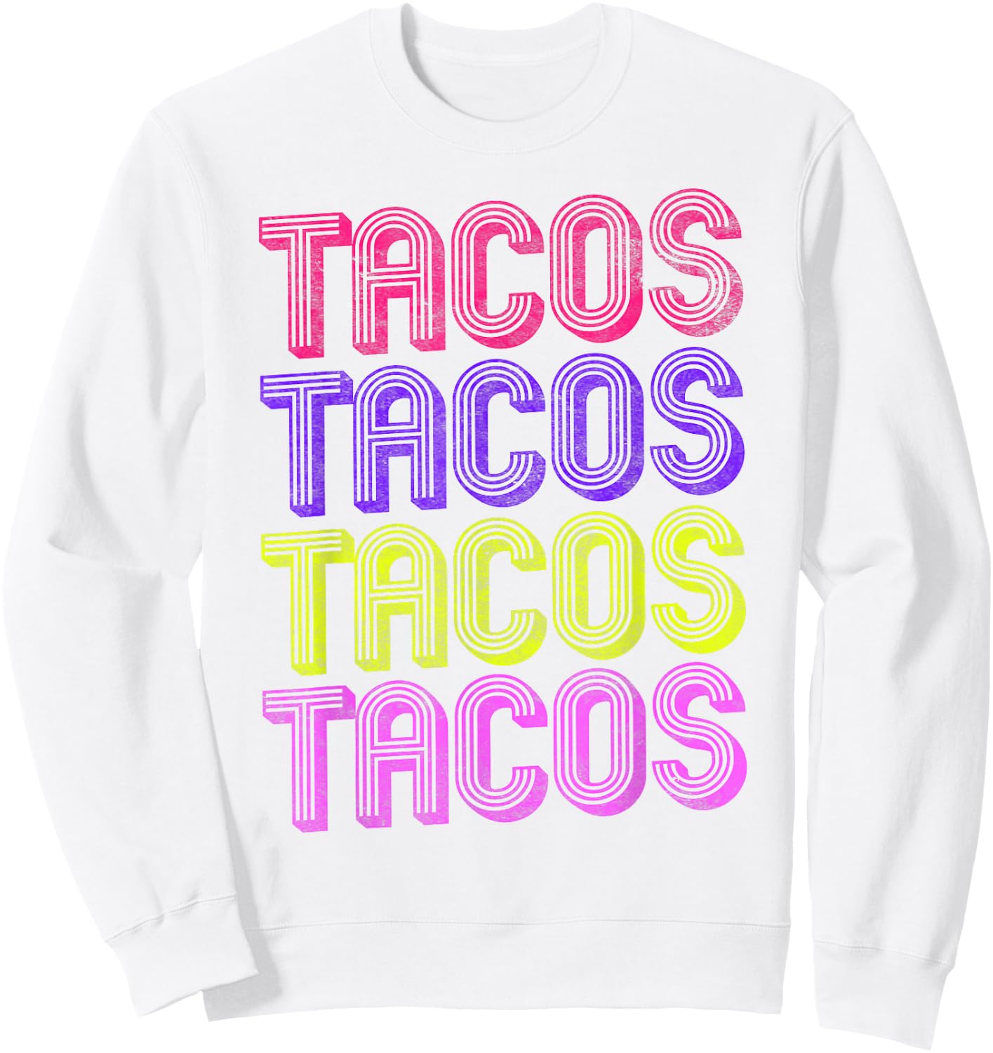Retro Tacos , 80s Taco Tuesday Shirt , Kids Sweatshirt - Sweatshirt | White