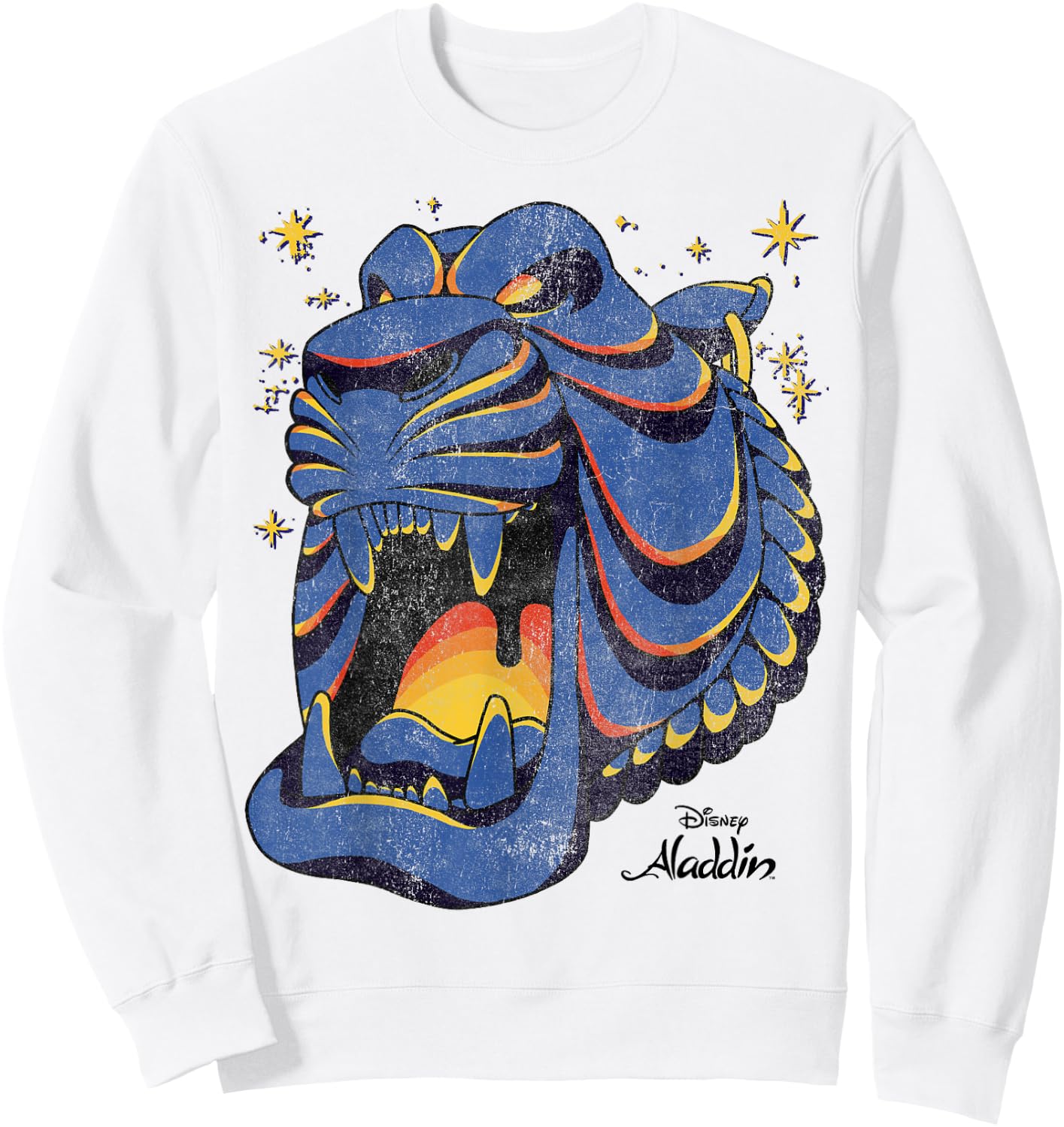 Disney Aladdin Rajah Tiger Head Cave Sweatshirt - Sweatshirt | White