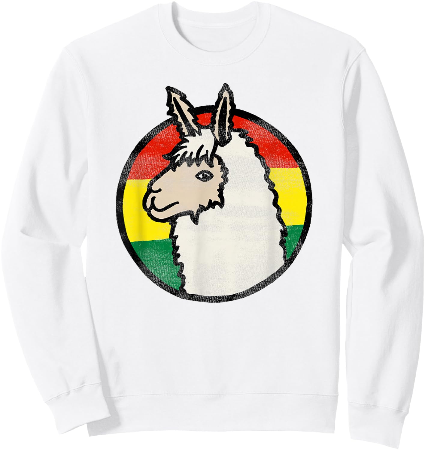 BOLIVIA Bolivian Flag Travel Souvenir Alpaca Sweatshirt - Sweatshirt | White