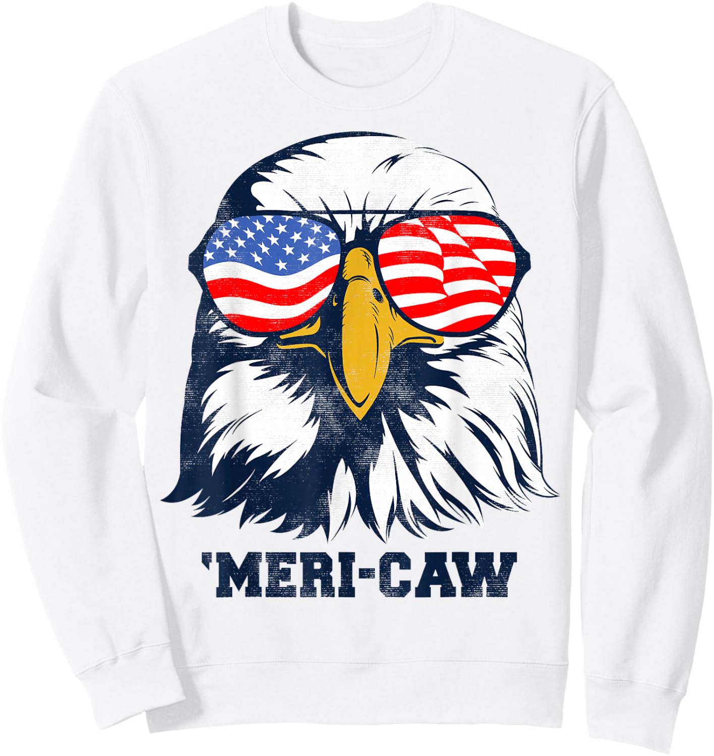 Bald Eagle 'Meri-Caw Portrait Sweatshirt - Sweatshirt | White