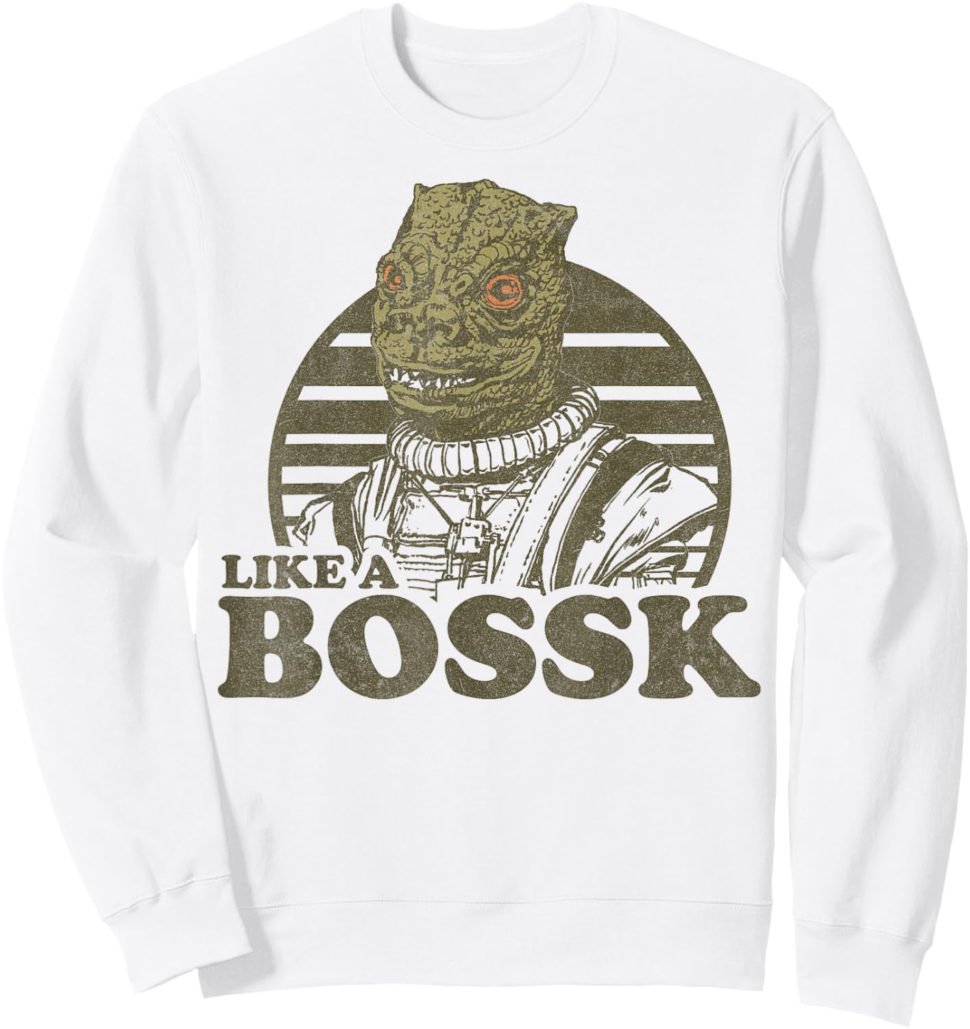 Star Wars Like a Bossk Bounty Hunter Retro Logo Sweatshirt - Sweatshirt | White