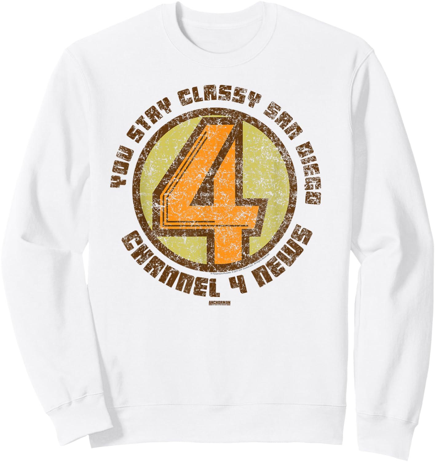 Anchorman Channel 4 News Sweatshirt - Sweatshirt | White