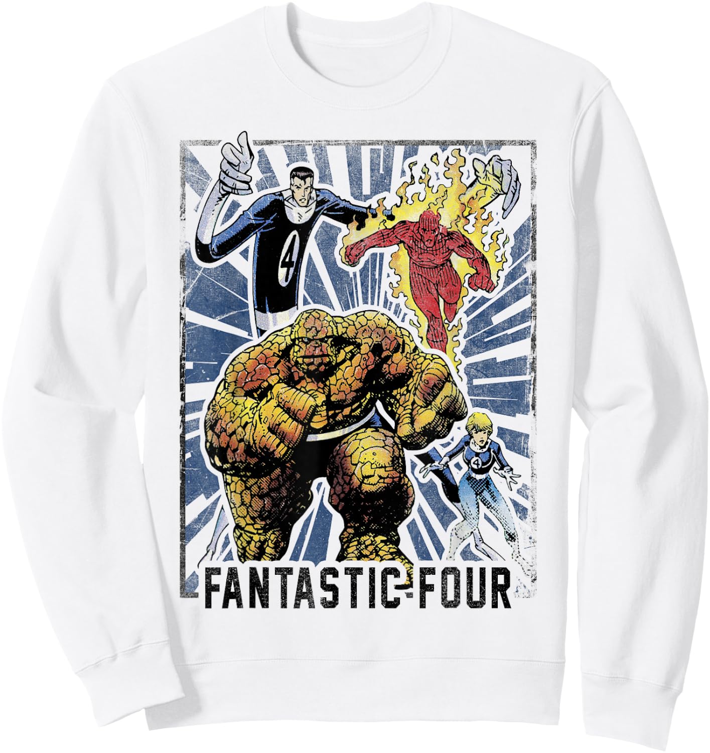 Marvel Fantastic Four Vintage Team Poster Sweatshirt - Sweatshirt | White