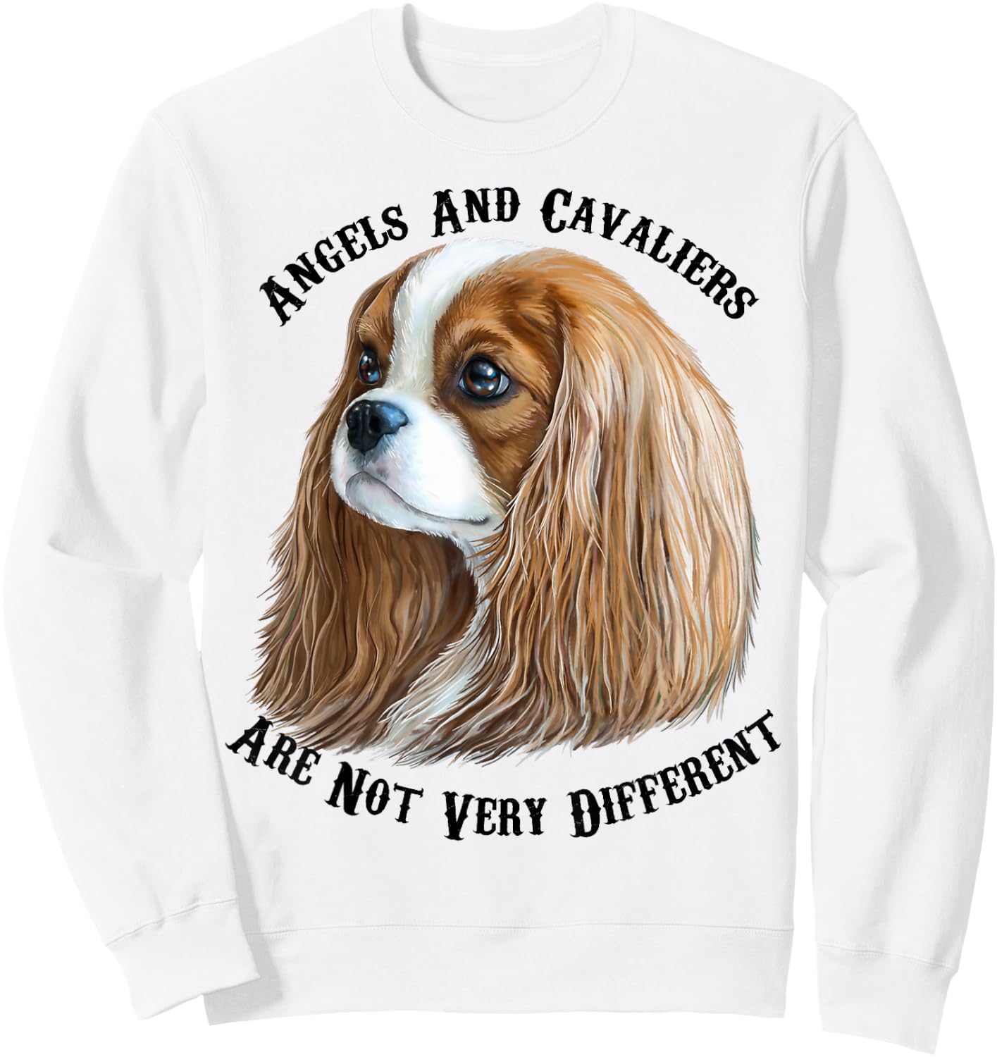 Cavalier King Charles Spaniel Blenheim Sweatshirt - Sweatshirt | White