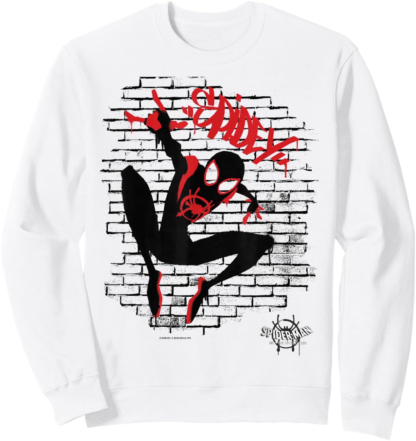 Marvel Spider-Man Spiderverse Graffiti Sweatshirt - Sweatshirt | White