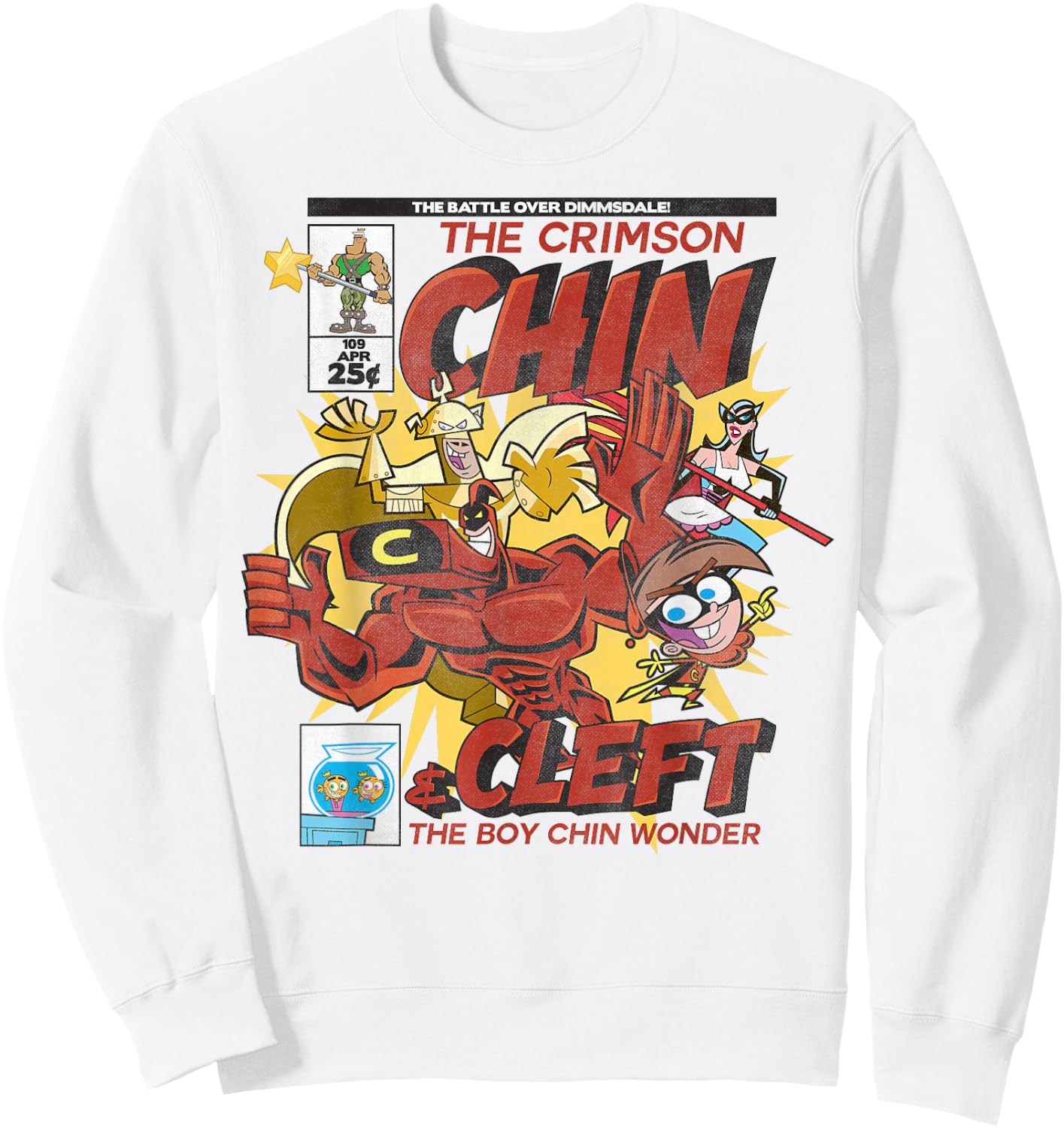 Nickelodeon Hey Arnold Crimson Chin Sweatshirt - Sweatshirt | White