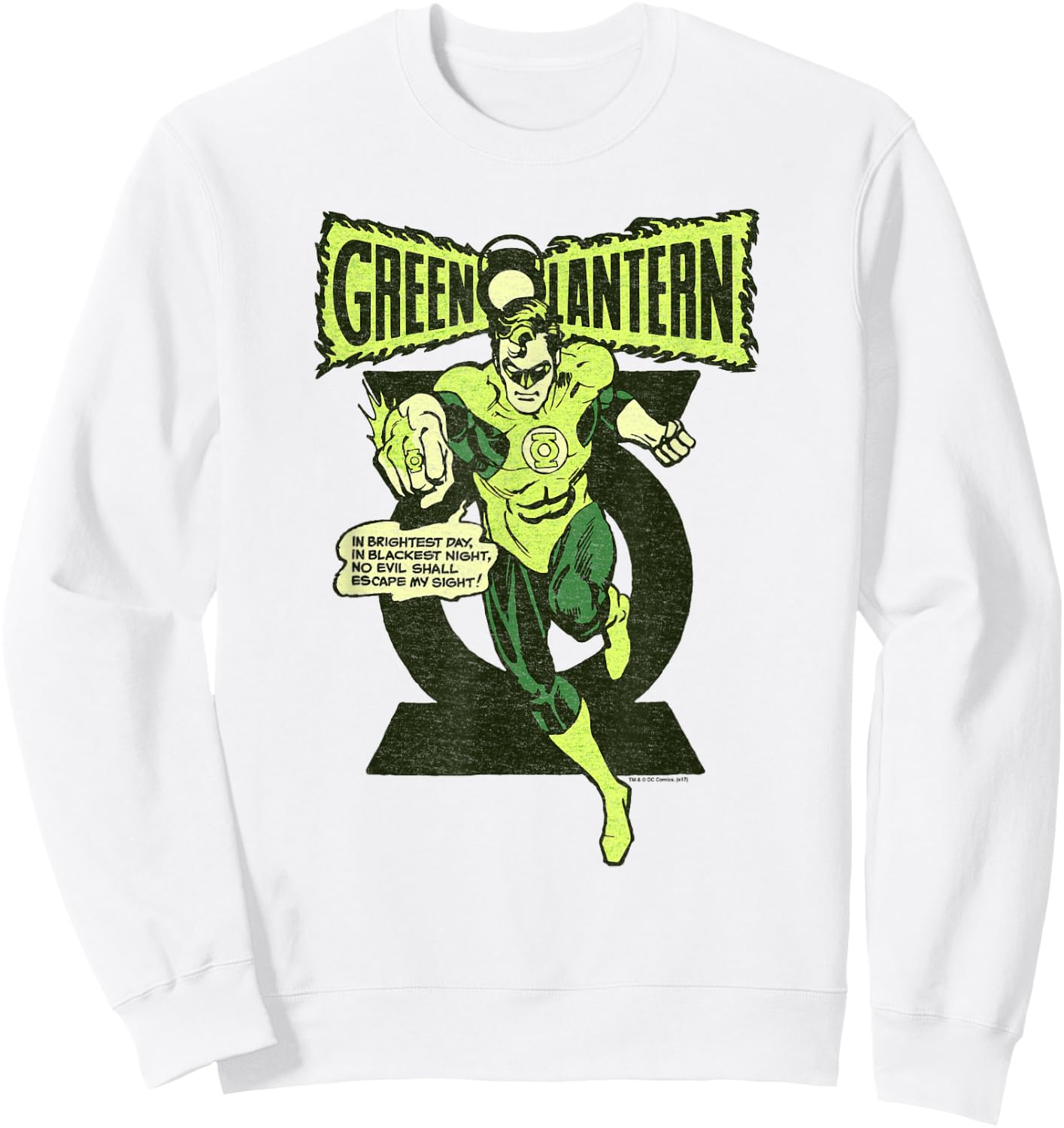 Green Lantern Retro Oath Sweatshirt - Sweatshirt | White