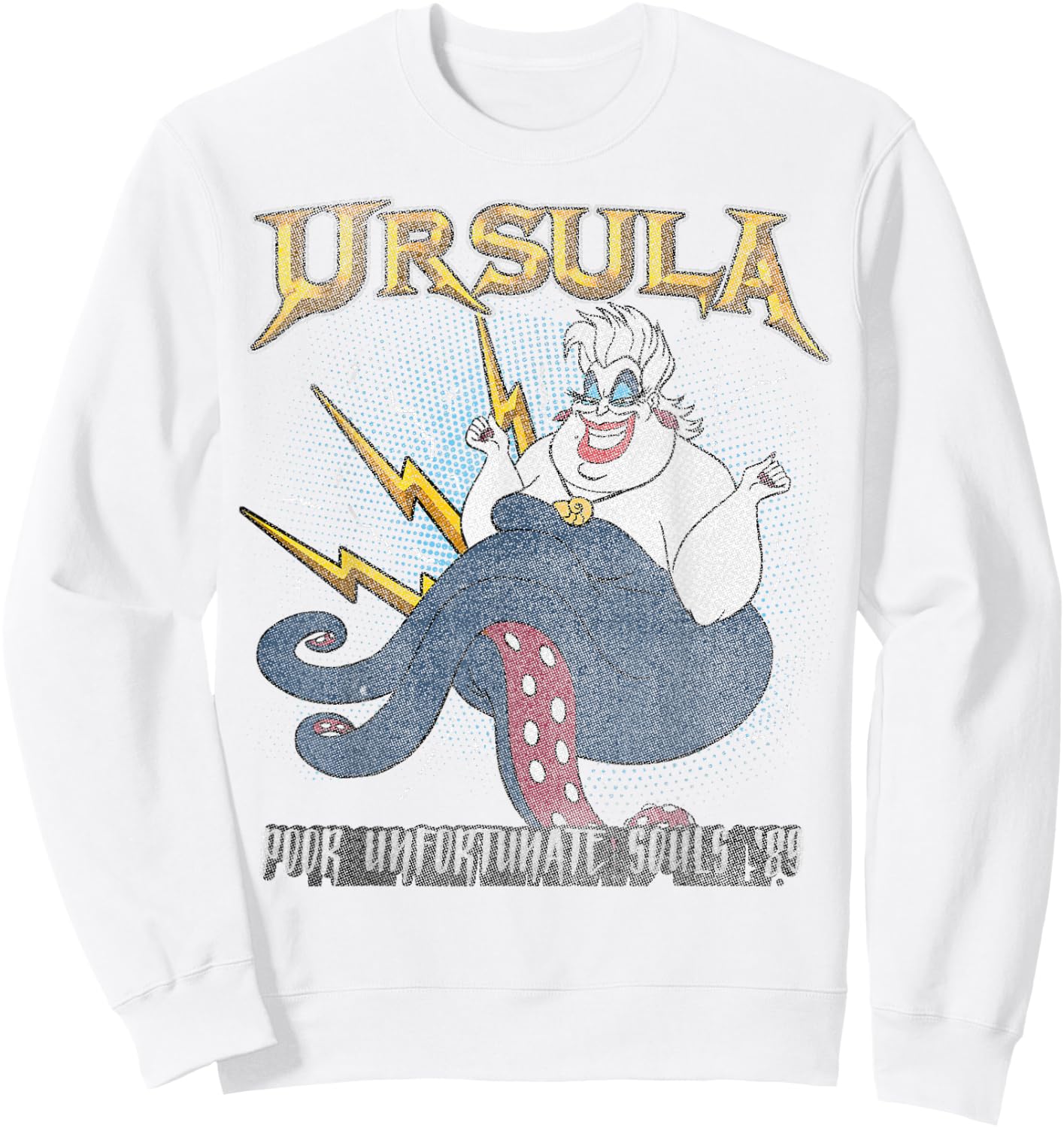 Disney Little Mermaid Ursula Quote Portrait Vintage Sweatshirt - Sweatshirt | White