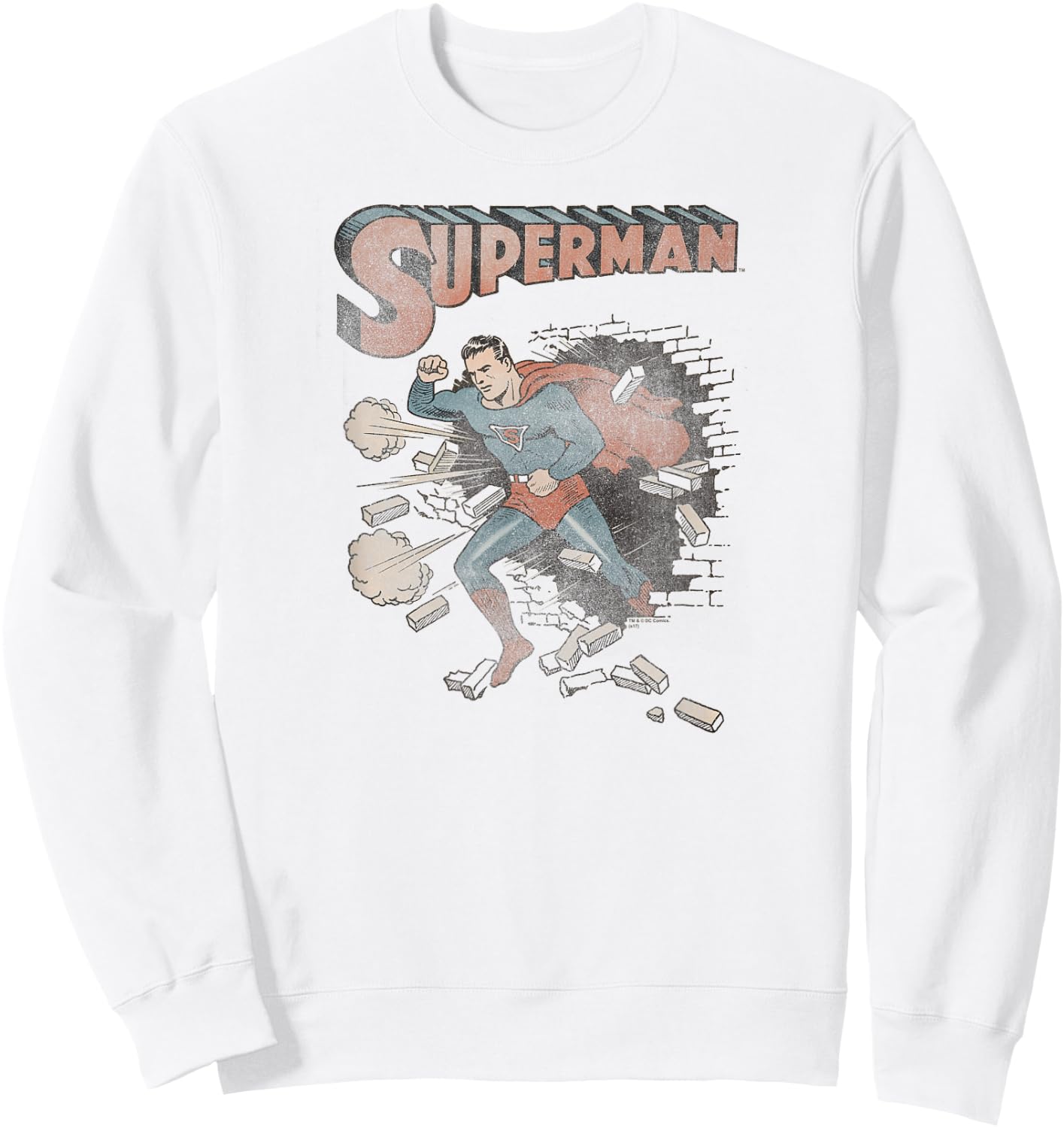 Superman Vintage Breakthrough Sweatshirt - Sweatshirt | White