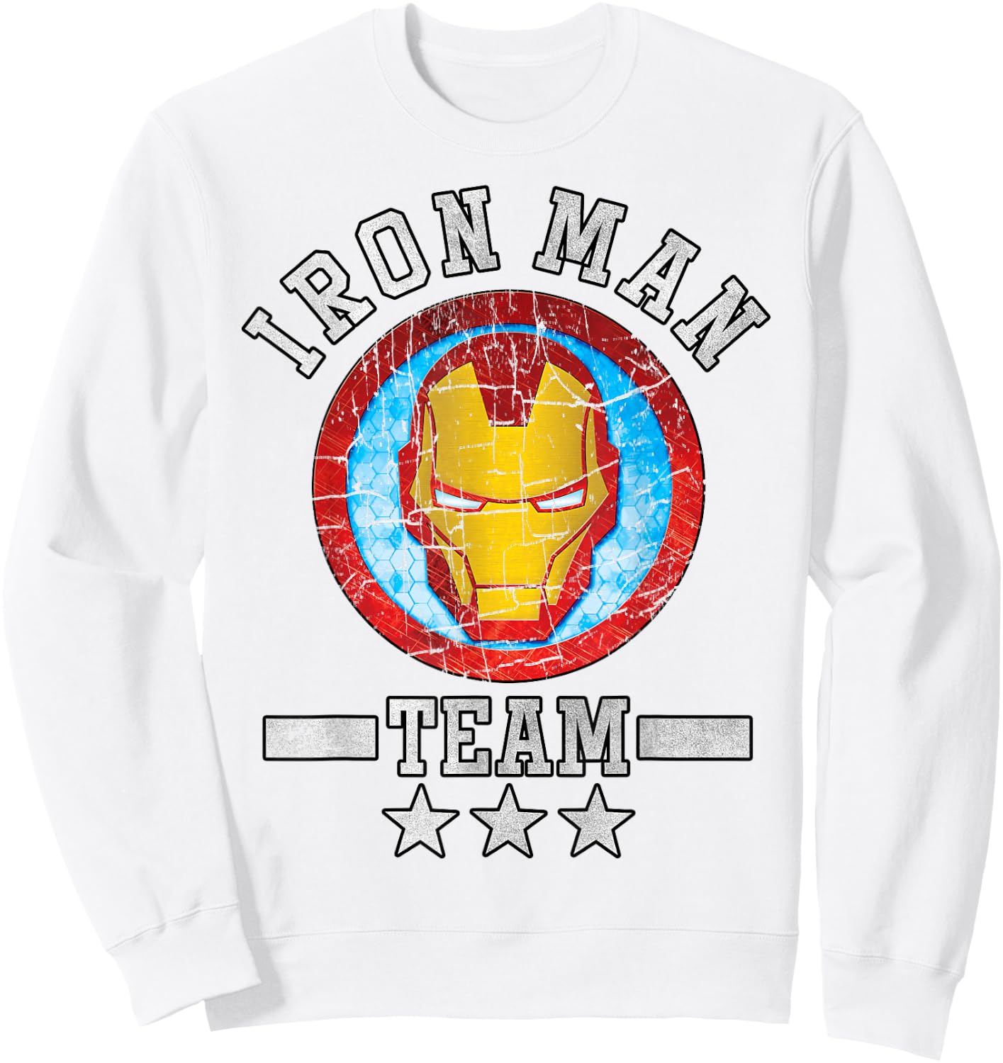 Marvel Avengers Assemble Iron Man Team Graphic Sweatshirt - Sweatshirt | White