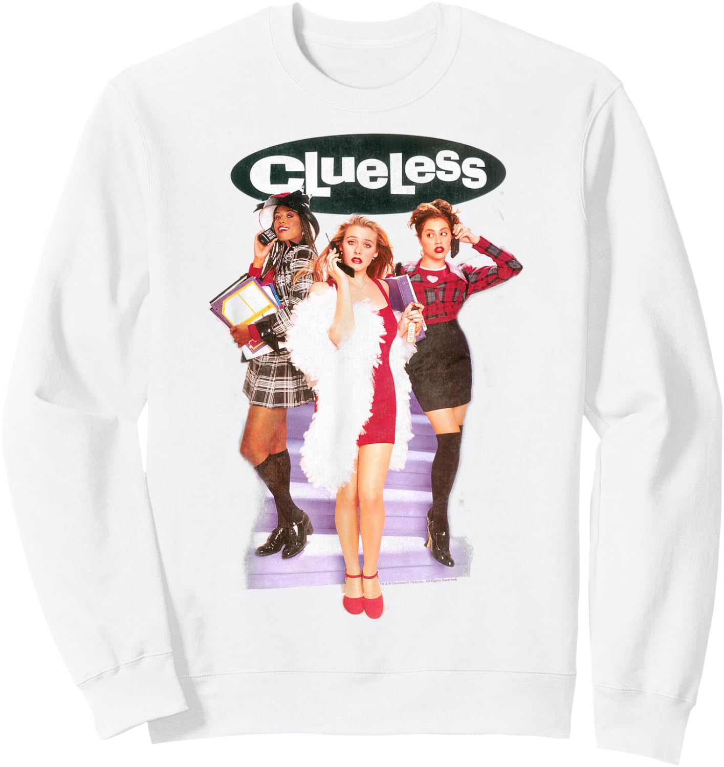 Clueless Cher Dionne & Tai Movie Poster Graphic Sweatshirt - Sweatshirt | White