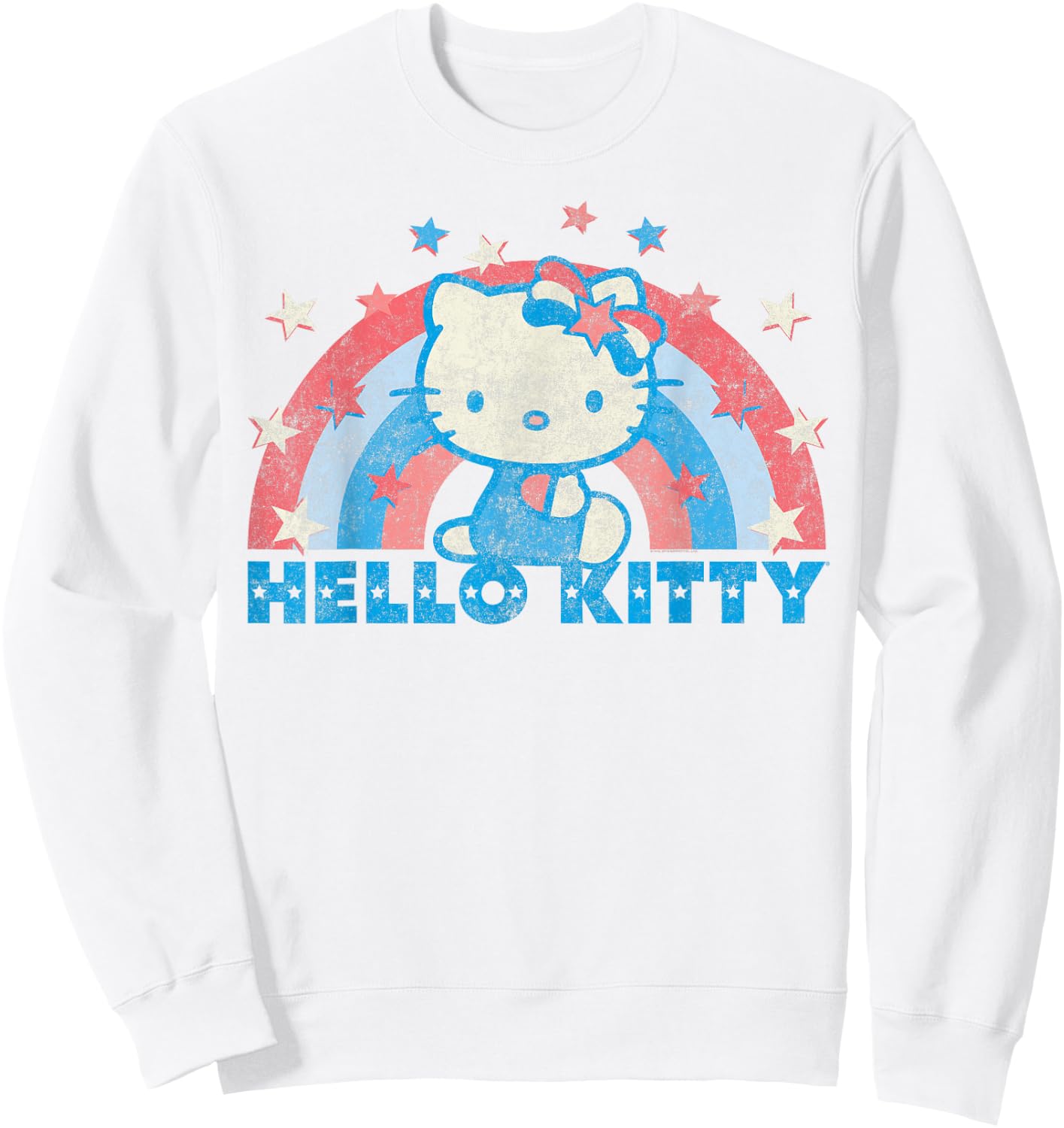 Hello Kitty America USA Rainbow Sweatshirt - Sweatshirt | White