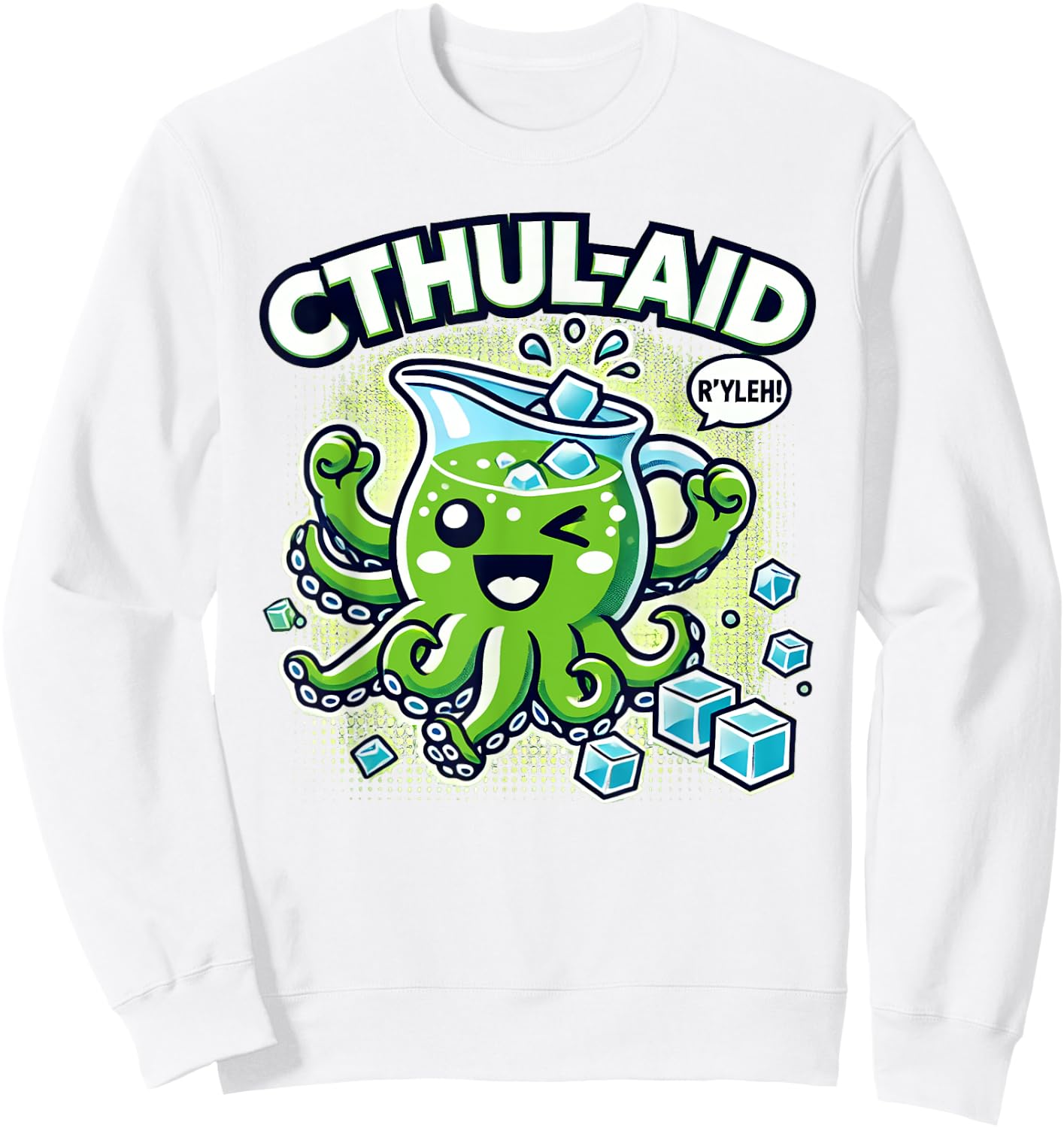 CTHULHU FAN CLUB SHOP Cthulhu-Aid Funny Cthulhu Sweatshirt - Sweatshirt | White