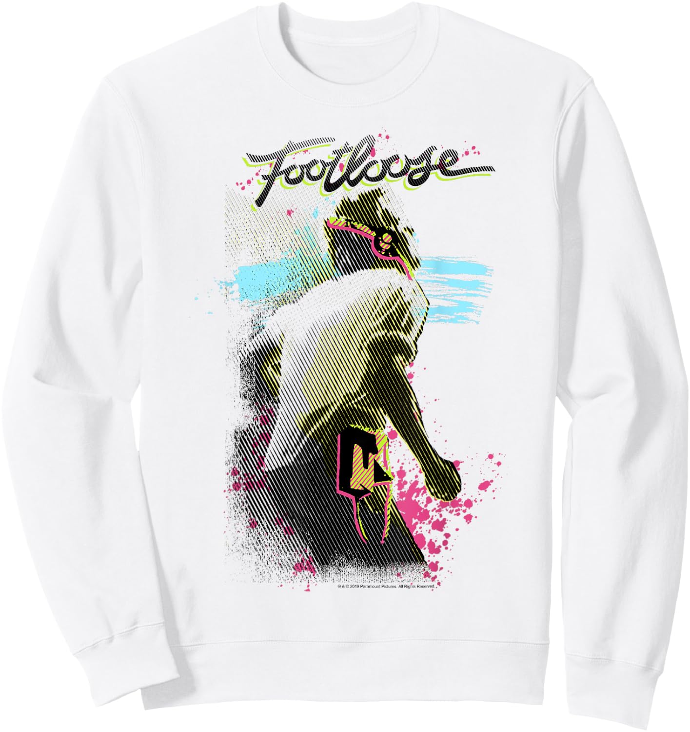 Footloose Neon Poster Title Logo Sweatshirt - Sweatshirt | White