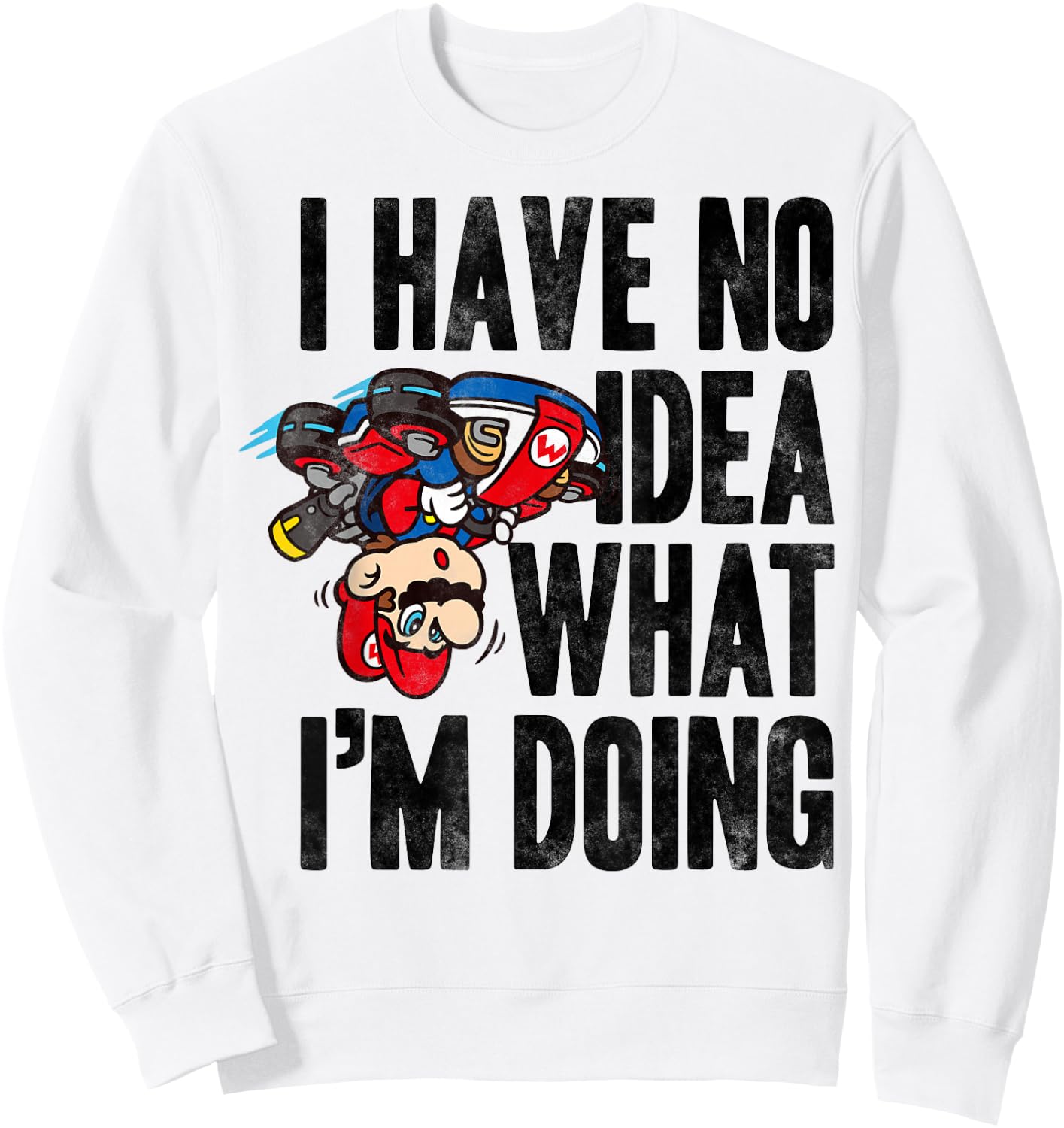 Nintendo Mario Kart No Idea What I'm Doing Graphic Sweatshirt - Sweatshirt | White