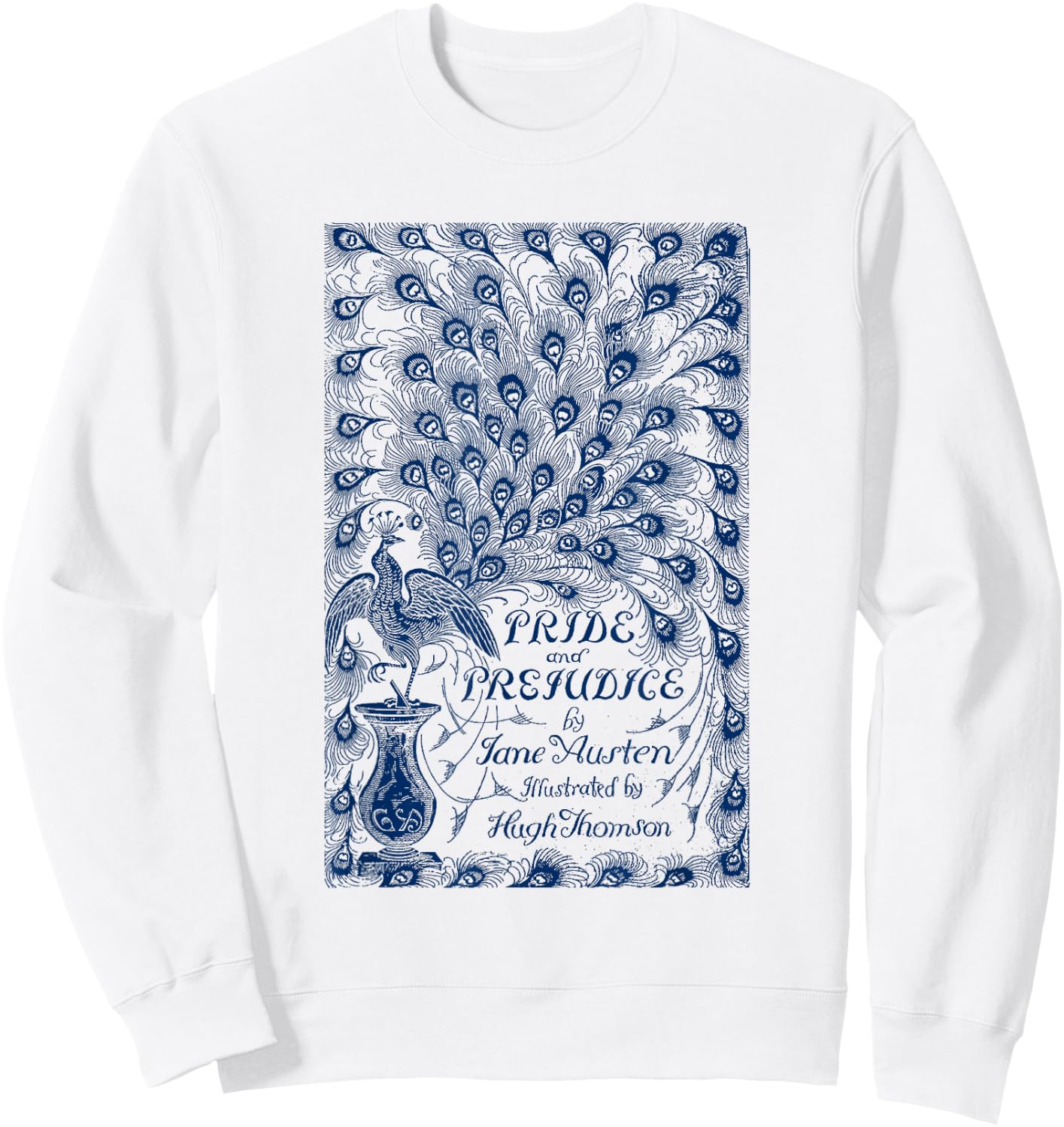 Pride and Prejudice . Jane Austen Vintage Sweatshirt - Sweatshirt | White