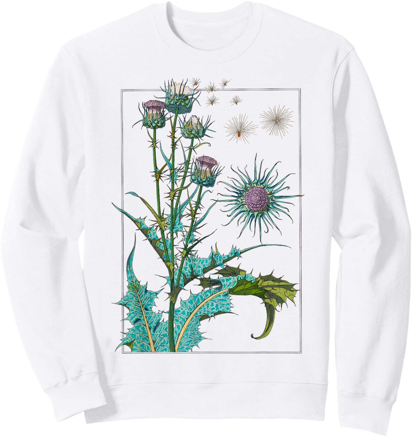 Thistle Flower Scotland Loves Scottish Thistle Sweatshirt - Sweatshirt | White