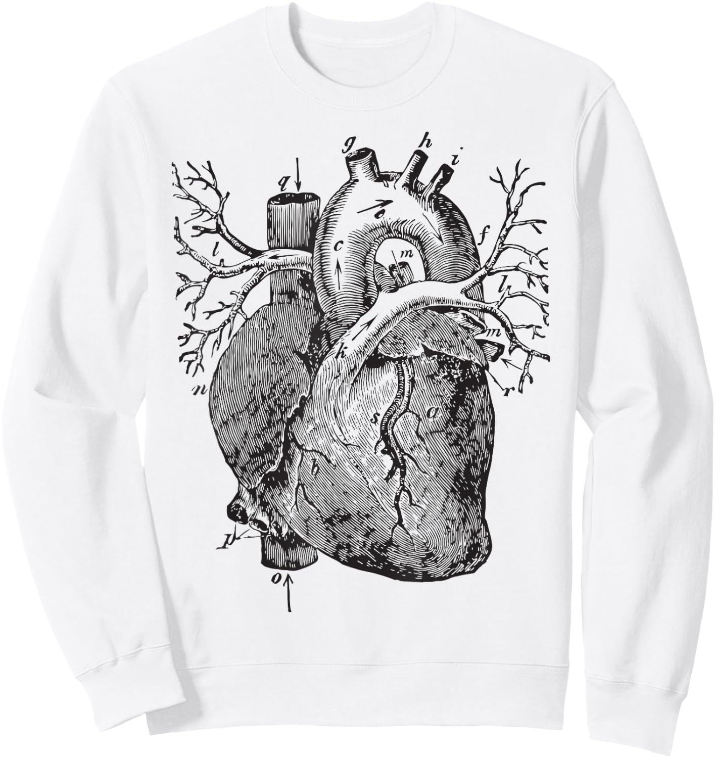 Heart Veins and Arteries Drawing Sweatshirt - Sweatshirt | White