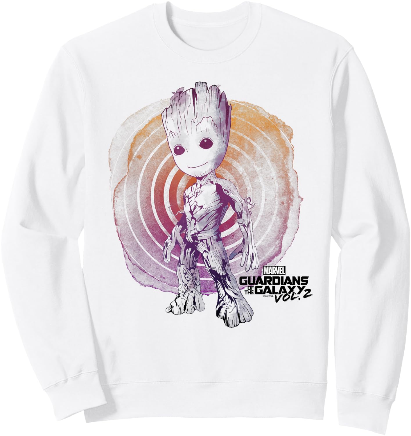 Marvel Guardians Vol. 2 Groot Watercolor Swirl C1 Sweatshirt - Sweatshirt | White