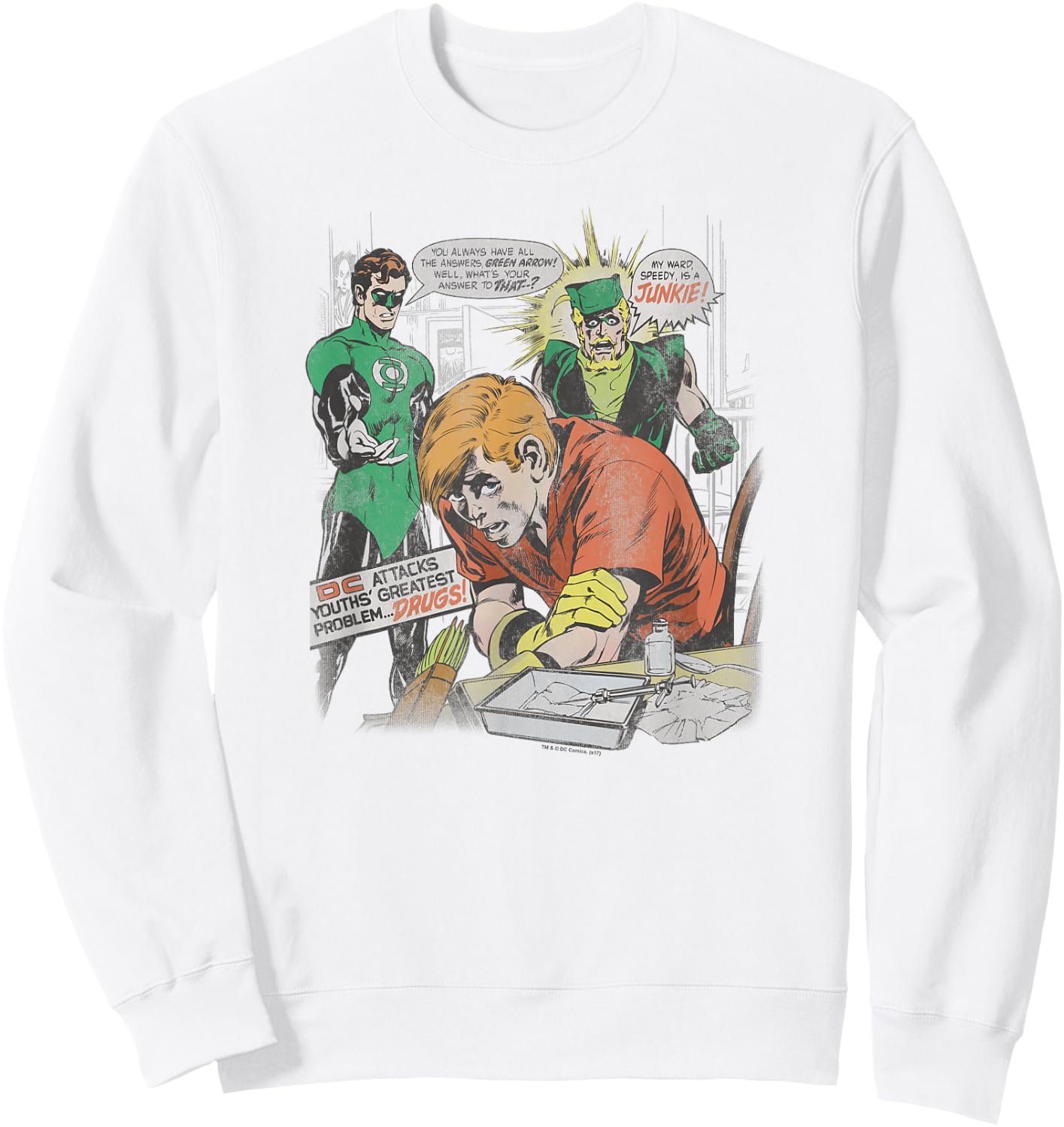 Green Lantern Speedy Junkie Sweatshirt - Sweatshirt | White