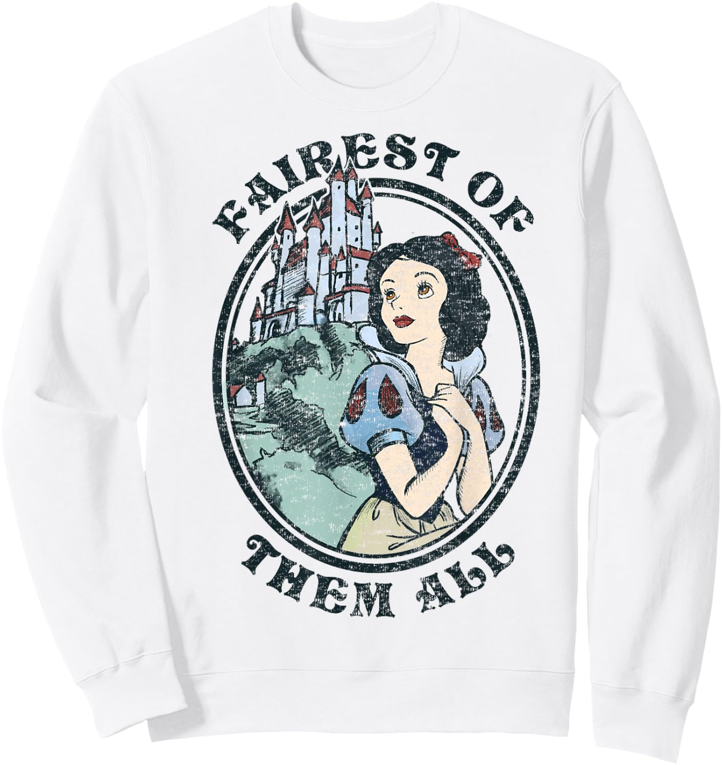 Disney Snow White Fairest of Them All Vintage Portrait Sweatshirt - Sweatshirt | White