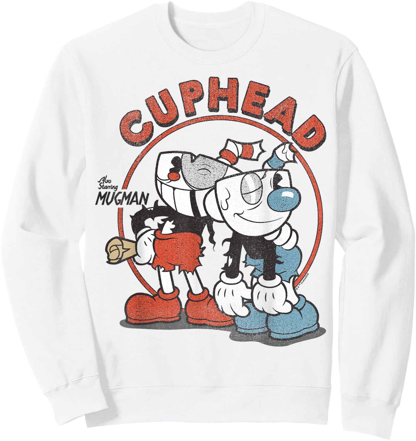 Cuphead Starring Mugman Rough & Ready Sweatshirt - Sweatshirt | White