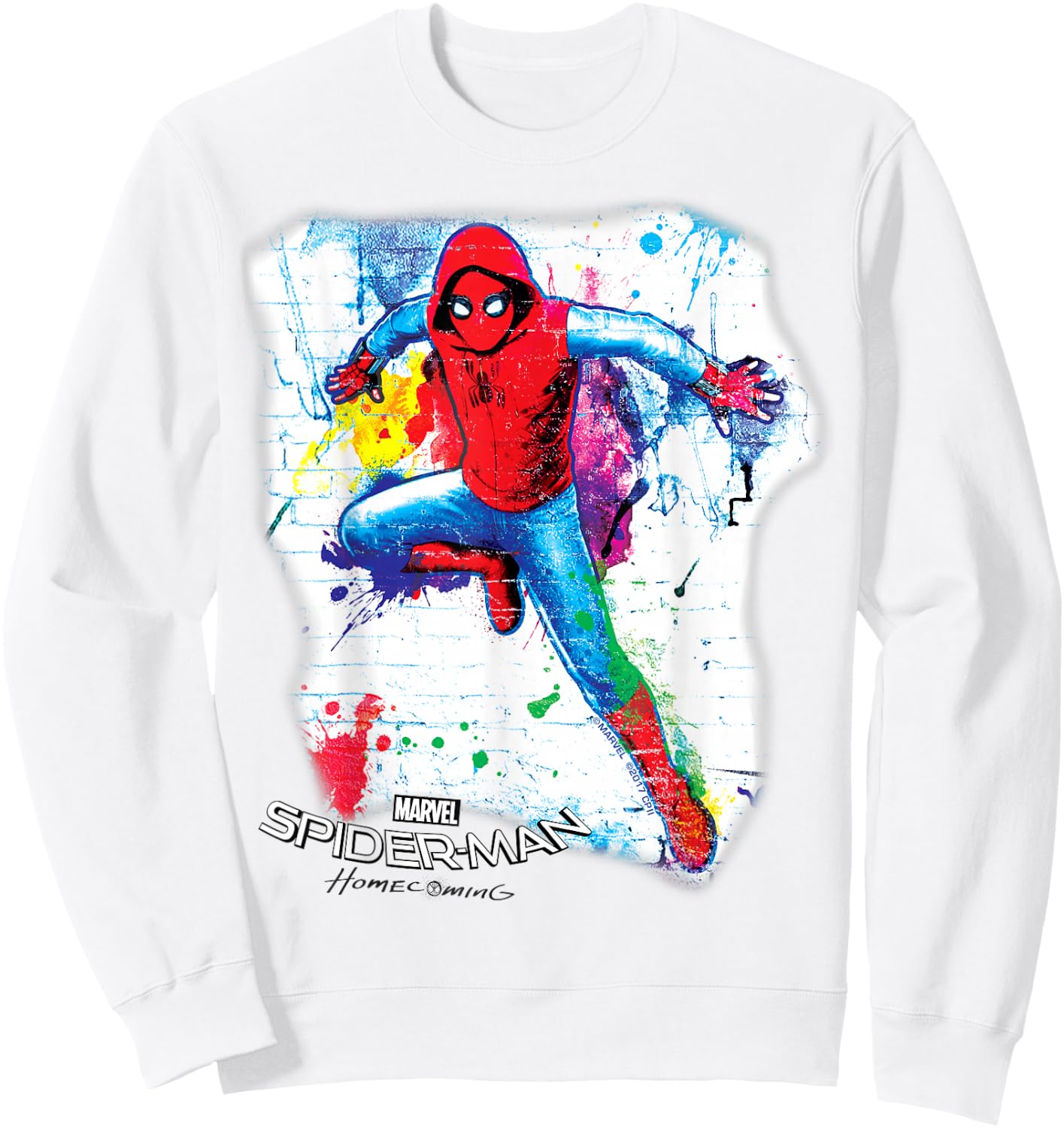 Marvel Spider-Man Homecoming Graffiti Stall Graphic Sweatshirt - Sweatshirt | White