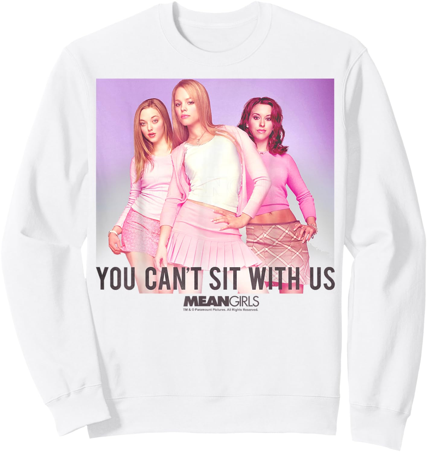 Mean Girls You Can't Sit with Us Plastic Group Sweatshirt - Sweatshirt | White