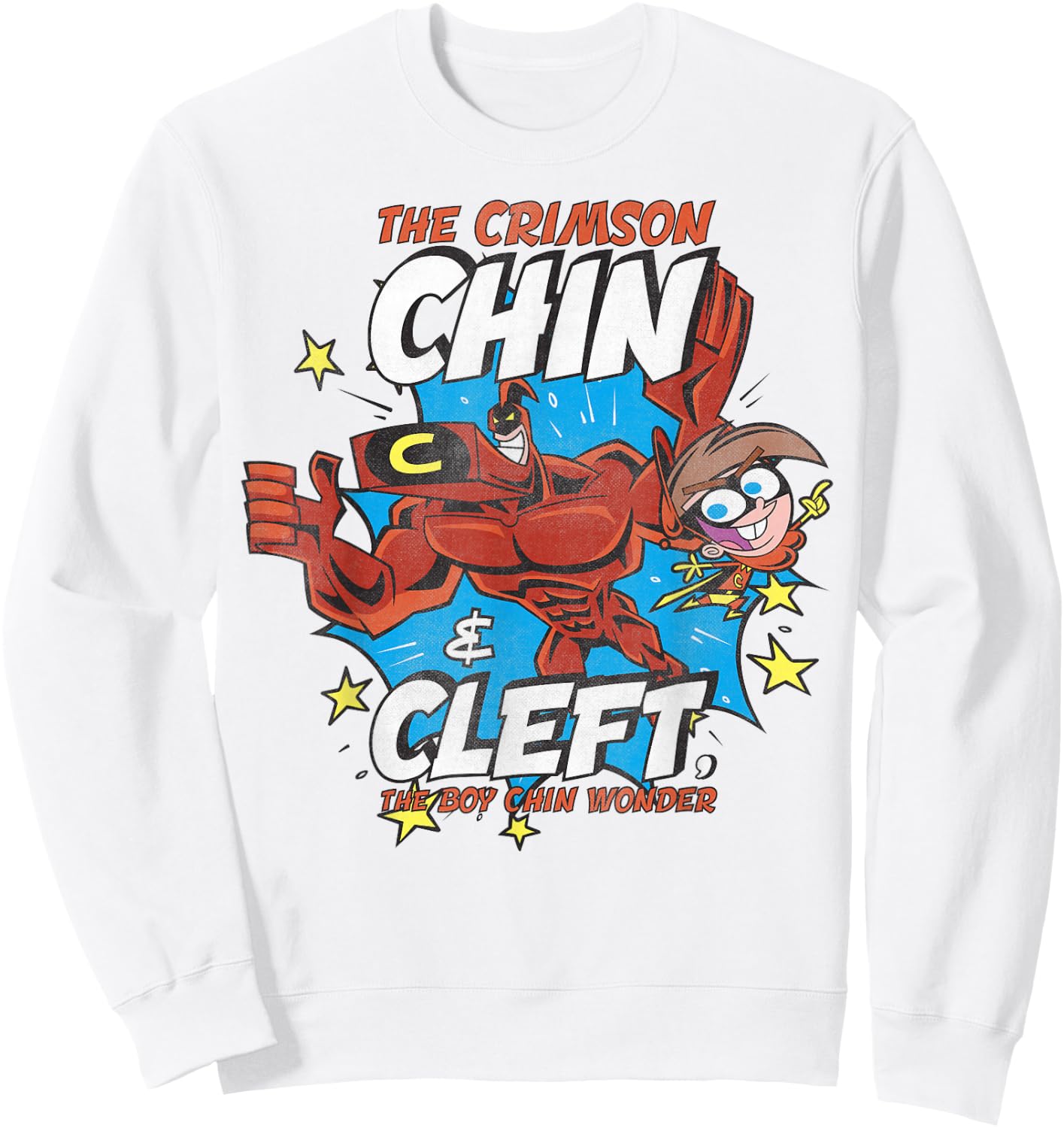 Nickelodeon The Crimson Chin And Cleft, The Boy Wonder Sweatshirt - Sweatshirt | White